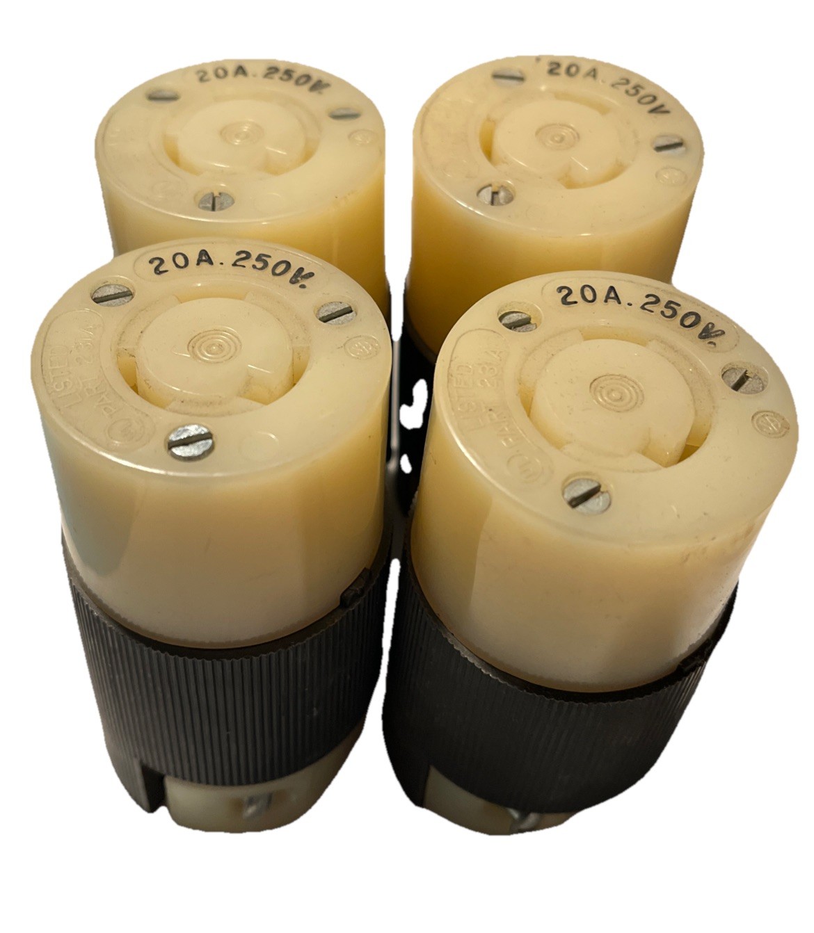 (4) New Unused Hubbell 231A 20A 250V Industrial Twist-Lock Female Connector Plug
