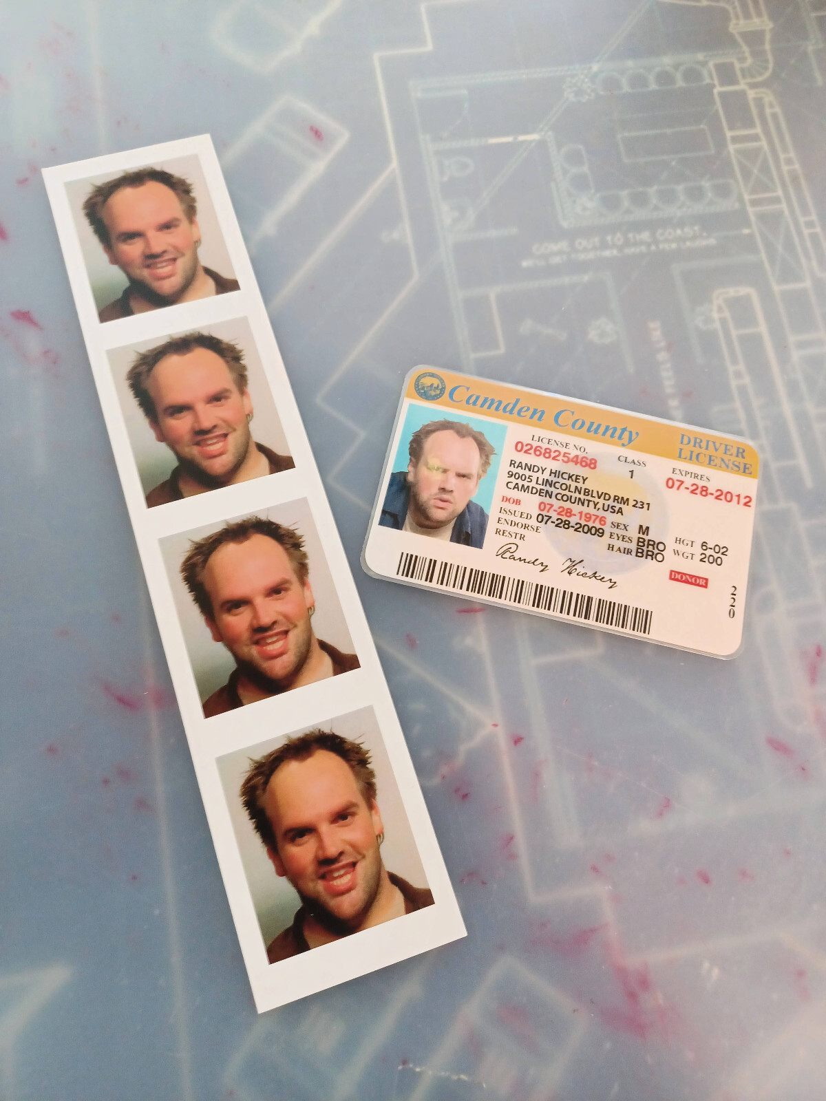 My Name Is Earl Randy Hickey License Photo Booth Prop Replica Cosplay ID 2005