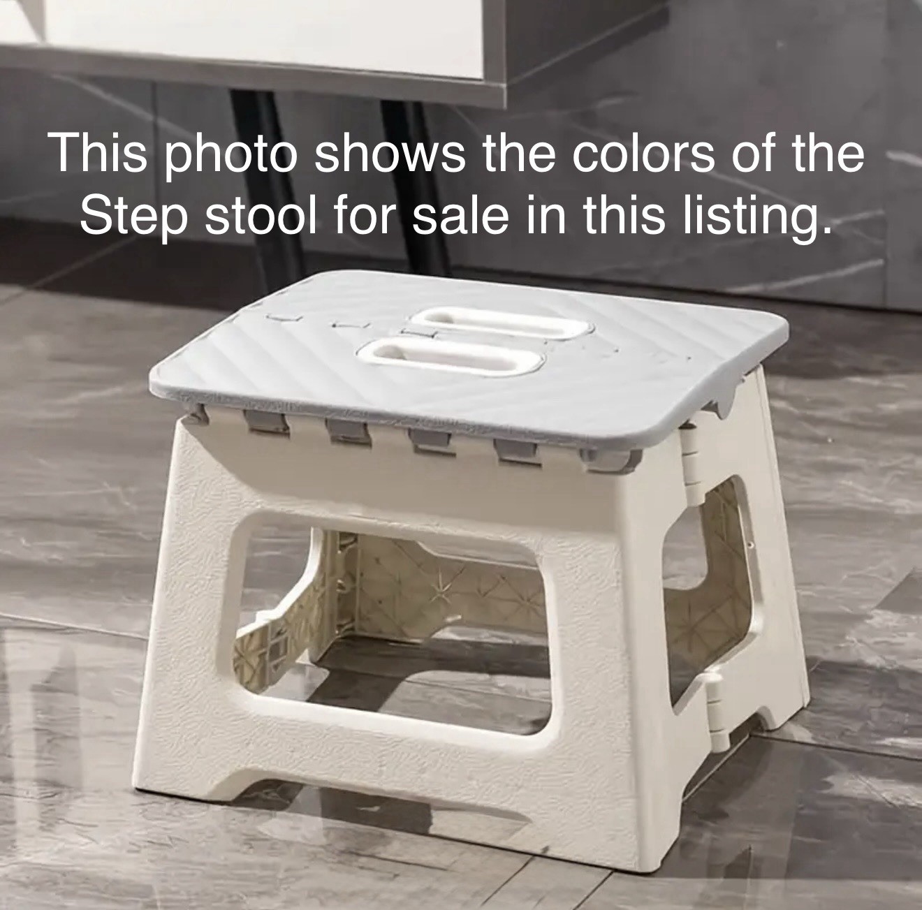 Foldable Footstool Step Stool Household Anti-Slip, ABS Sturdy, Lightweight