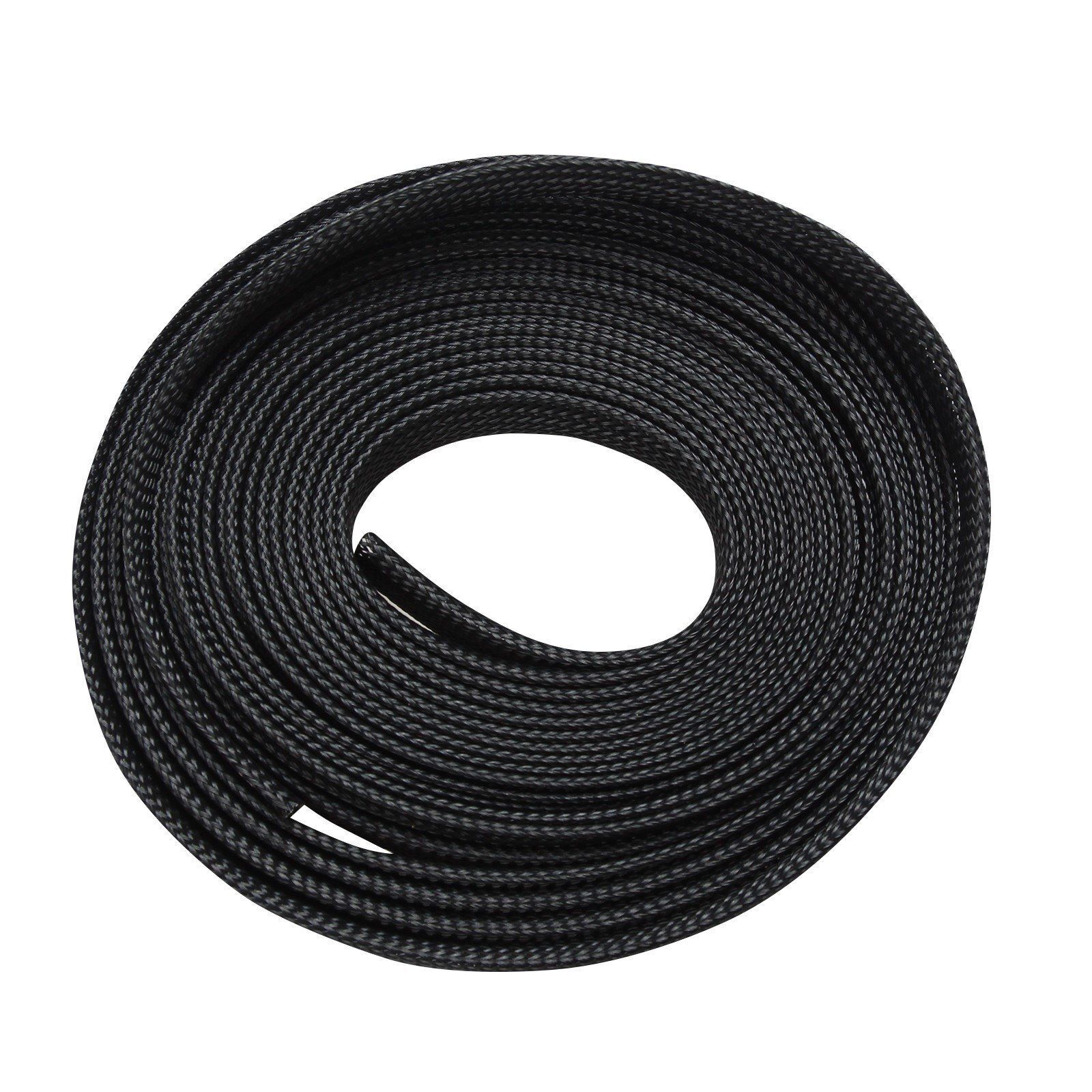 100 Feet 1/8" Expandable Wire Cable Sleeving Sheathing Braided Loom Tubing Black