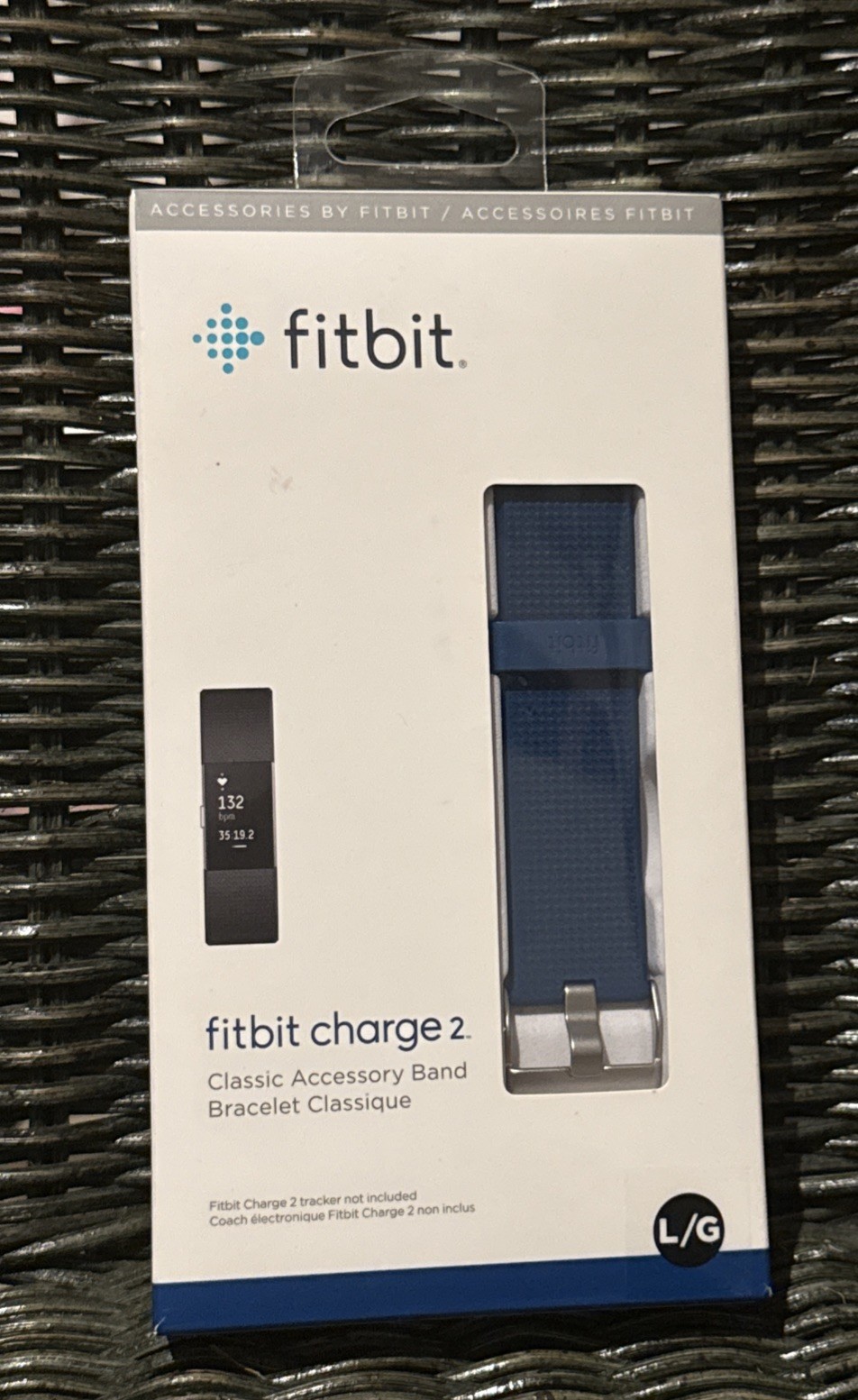 FITBIT Charge 2 Classic Accessory Band SIZE LARGE Blue Sealed NEW!
