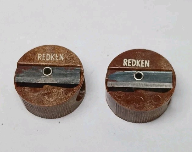 Vintage REDKEN Pencil Sharpeners Lot (2) Salon Advertising Hong Kong