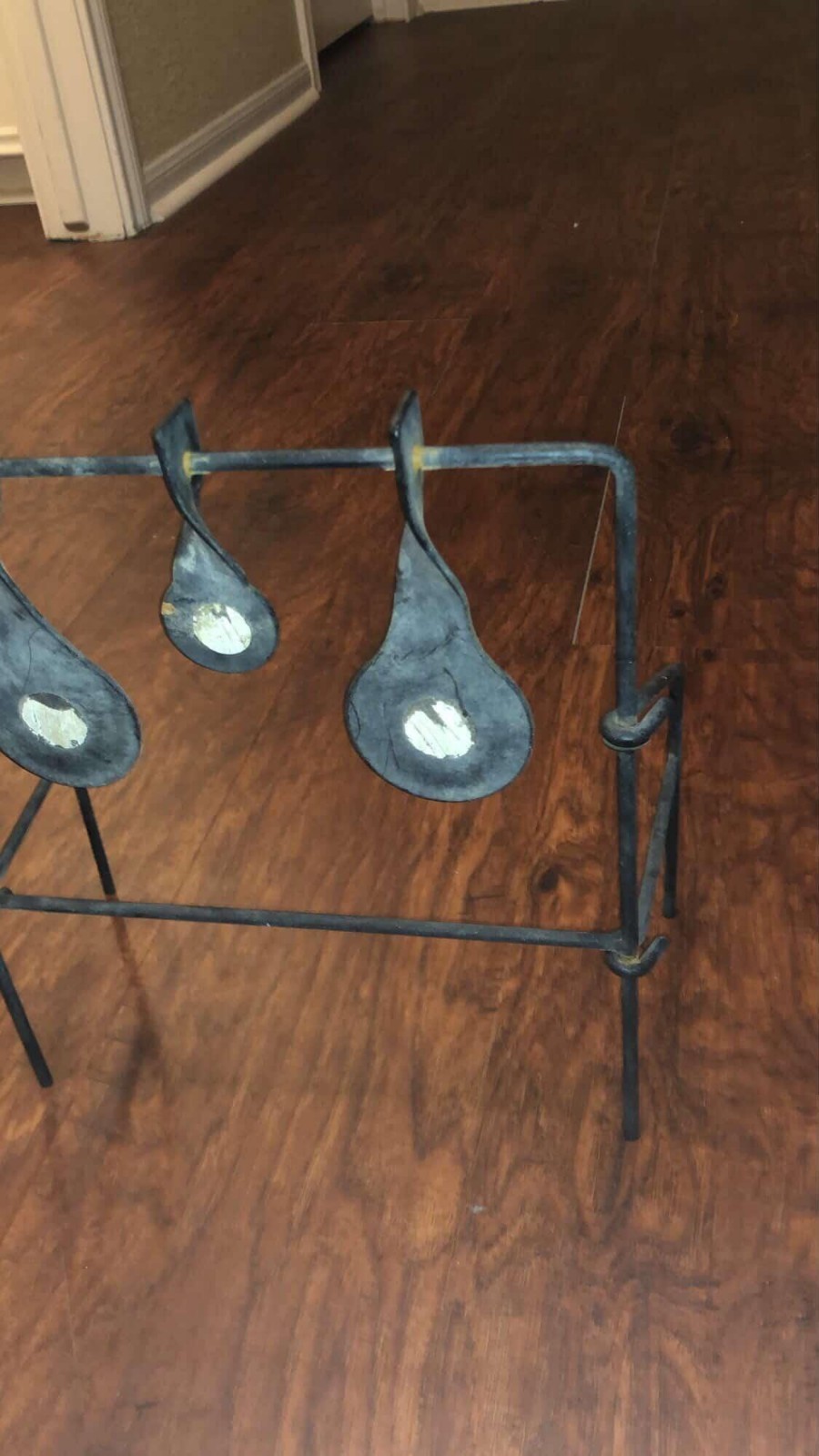 Vintage Cast Iron Ground Shooting Target Spinner Folding. Easy Stow Away