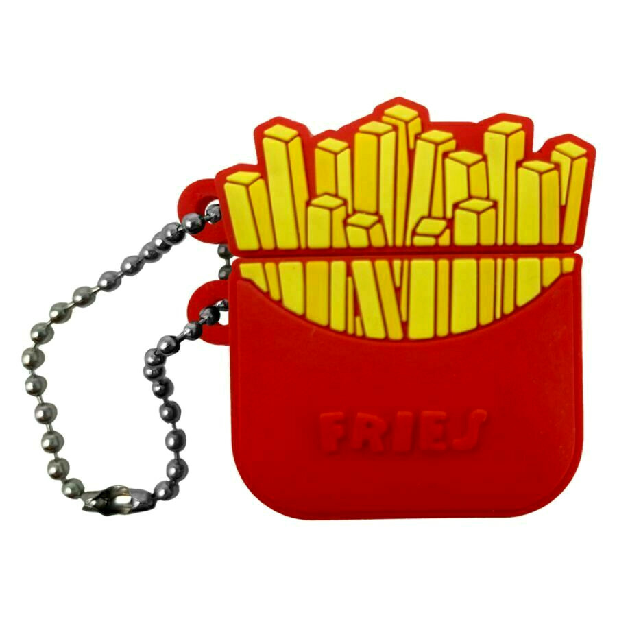 Digital Energy World USB Flash Drive 16GB RUBBER French Fries Key Chain Unique !