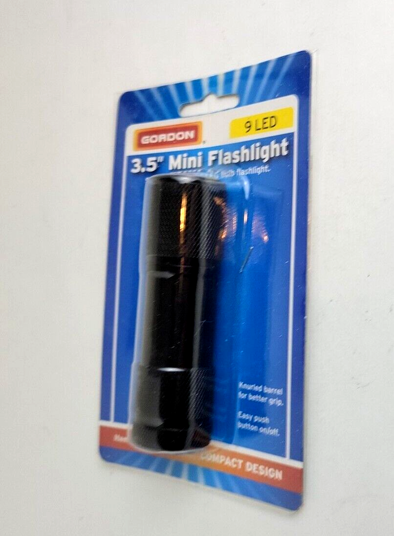 Gordon® 3½" Mini Super-Bright LED Black Flashlight by Harbor Freight Tools - NEW