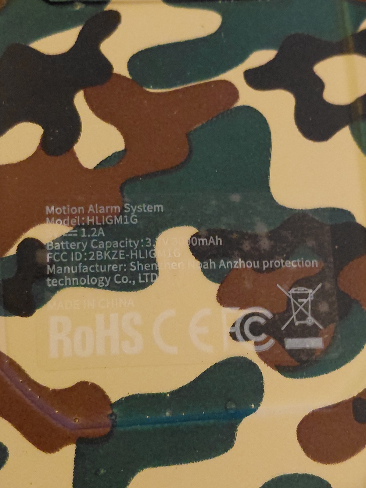 Letwesaf Wireless Radar Motion Sensor Desert camo Read description parts only