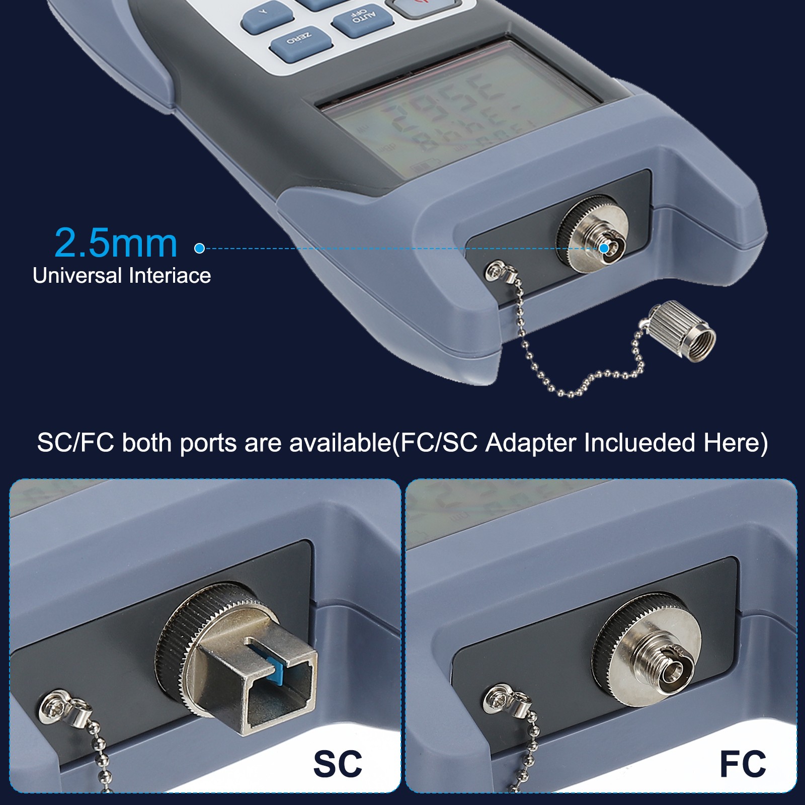 Fiber Optic Cable Tester Visual Fault Locator Optical Power Meter