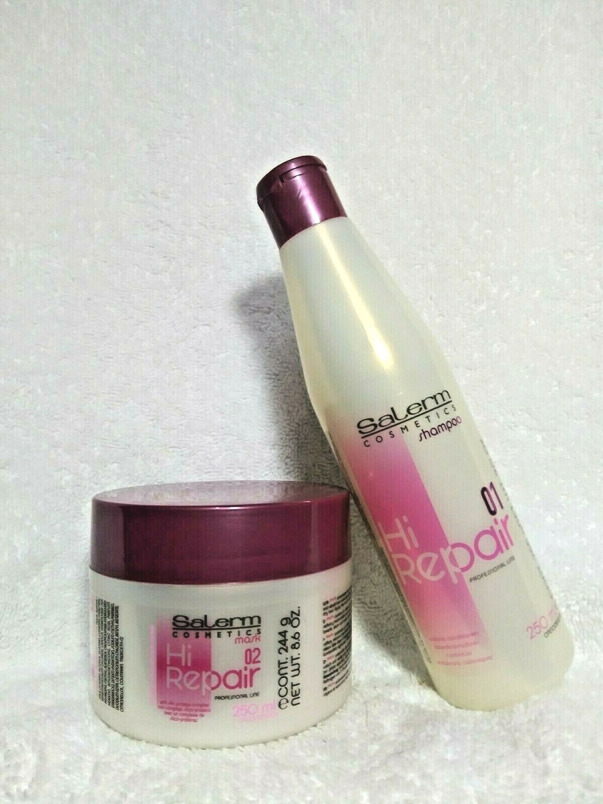 SALERM HI REPAIR 01- PROF. LINE SHAMPOO 9.0 OZ + Mask 02 for Damaged & Dry Hair