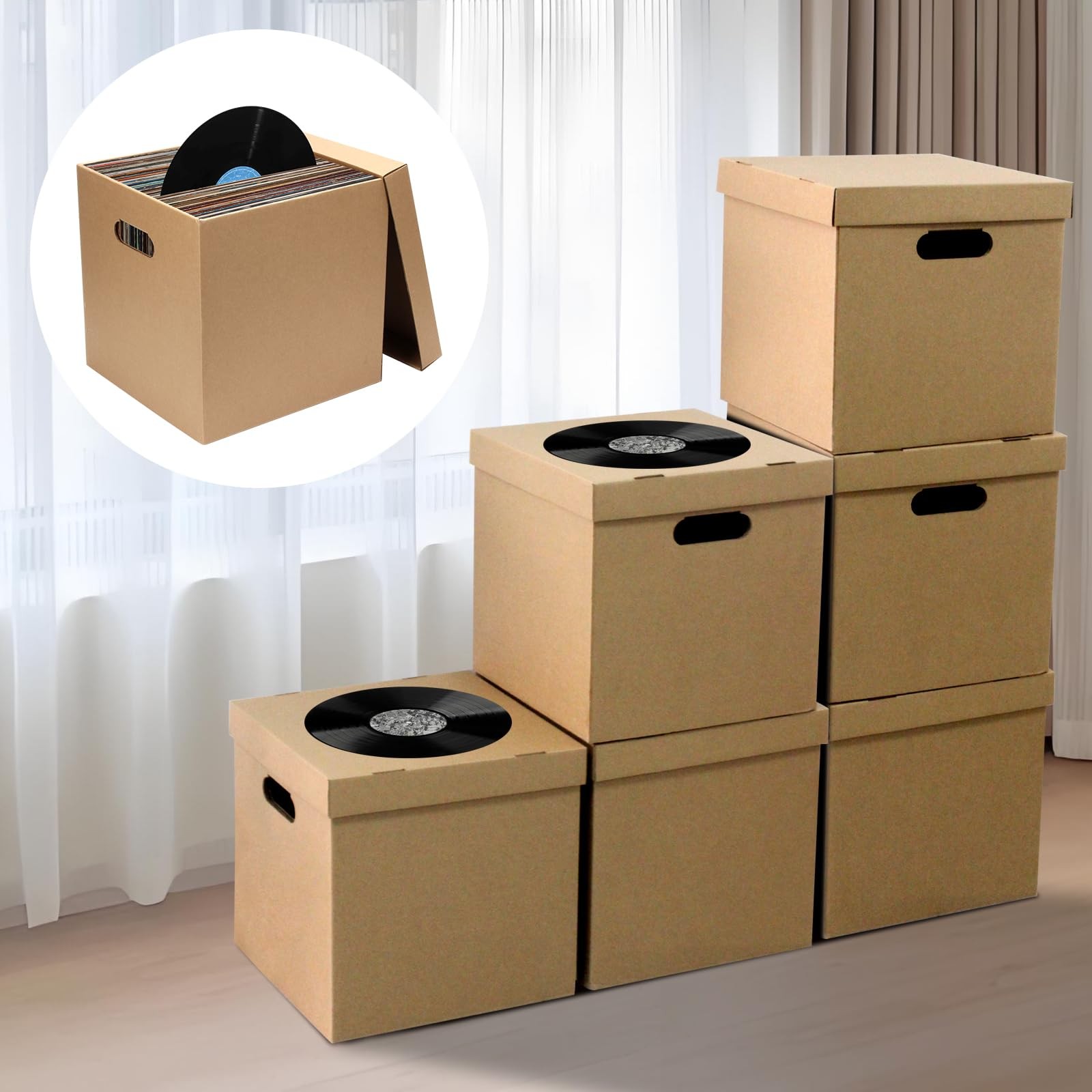 10 Pcs Cardboard Vinyl Record Storage Vinyl ​Record Crate