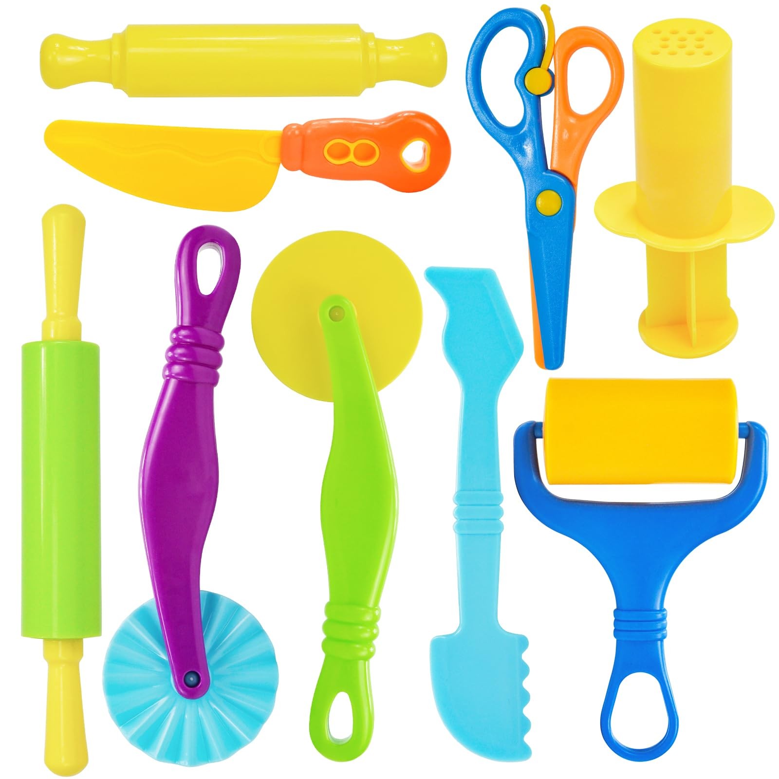 LCY WEDSHI Dough Tool Set, 9 Pcs Tools Sets for Kids Ages 4-8, 9PCS