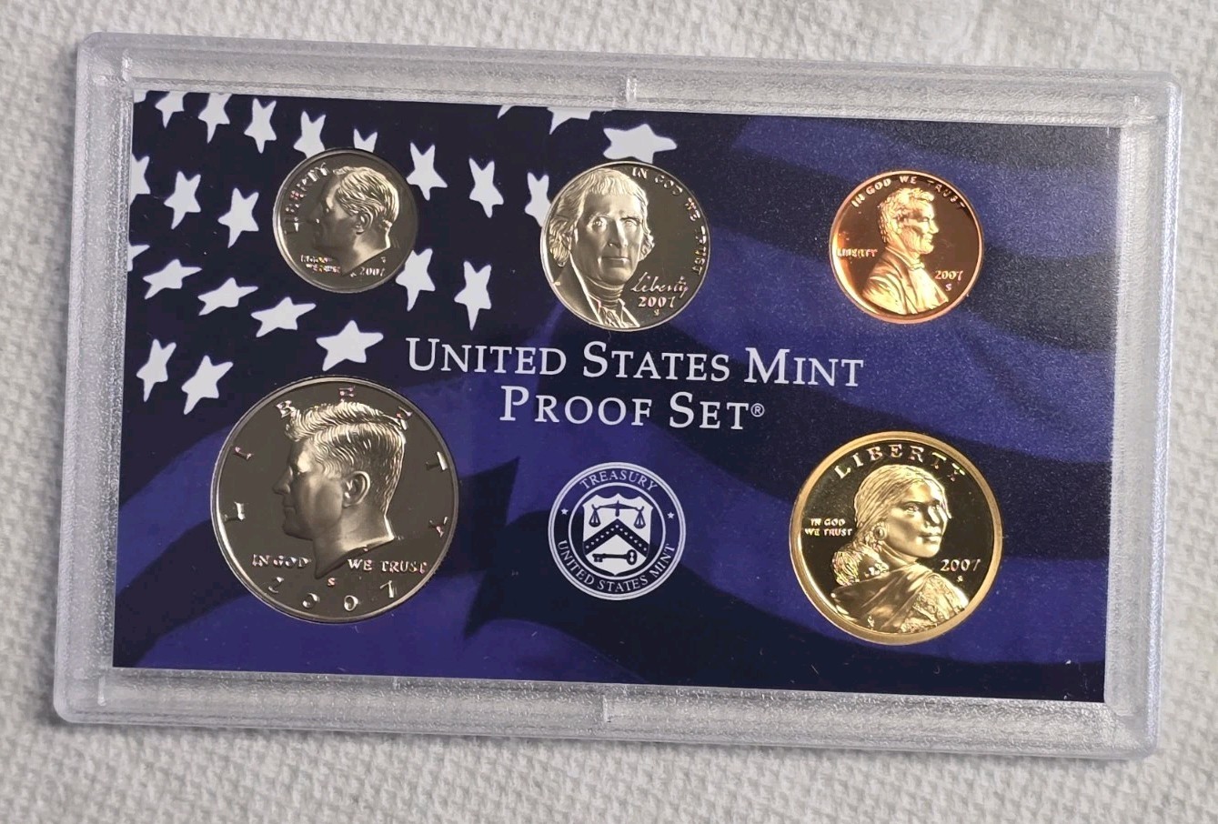 2007 Clad US Proof 14 Coin Set with Original Packaging & COAs COMPLETE