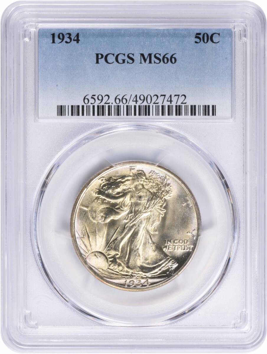 1934 Walking Liberty Half Dollar MS66 PCGS