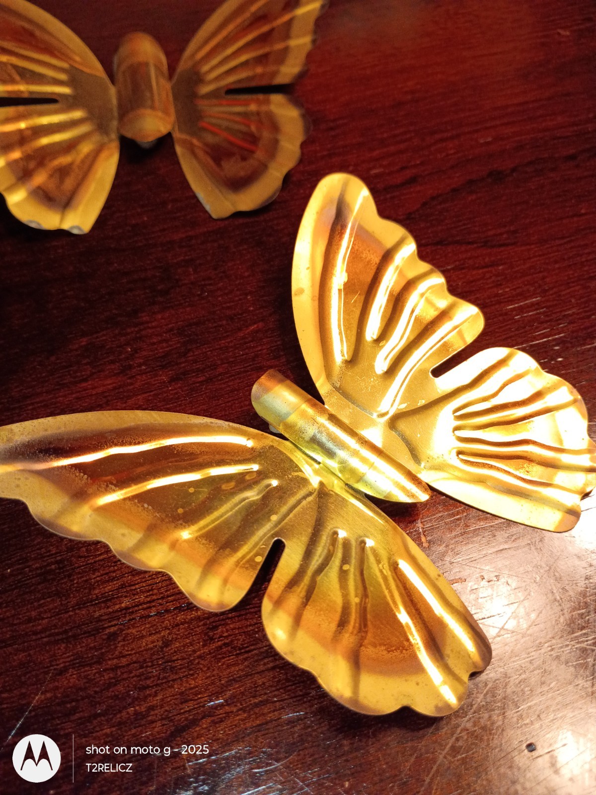 Home Interiors Brass Butterflies Set Of 3 Metal Wall Decor~Vtg~MCM~ Timeless!