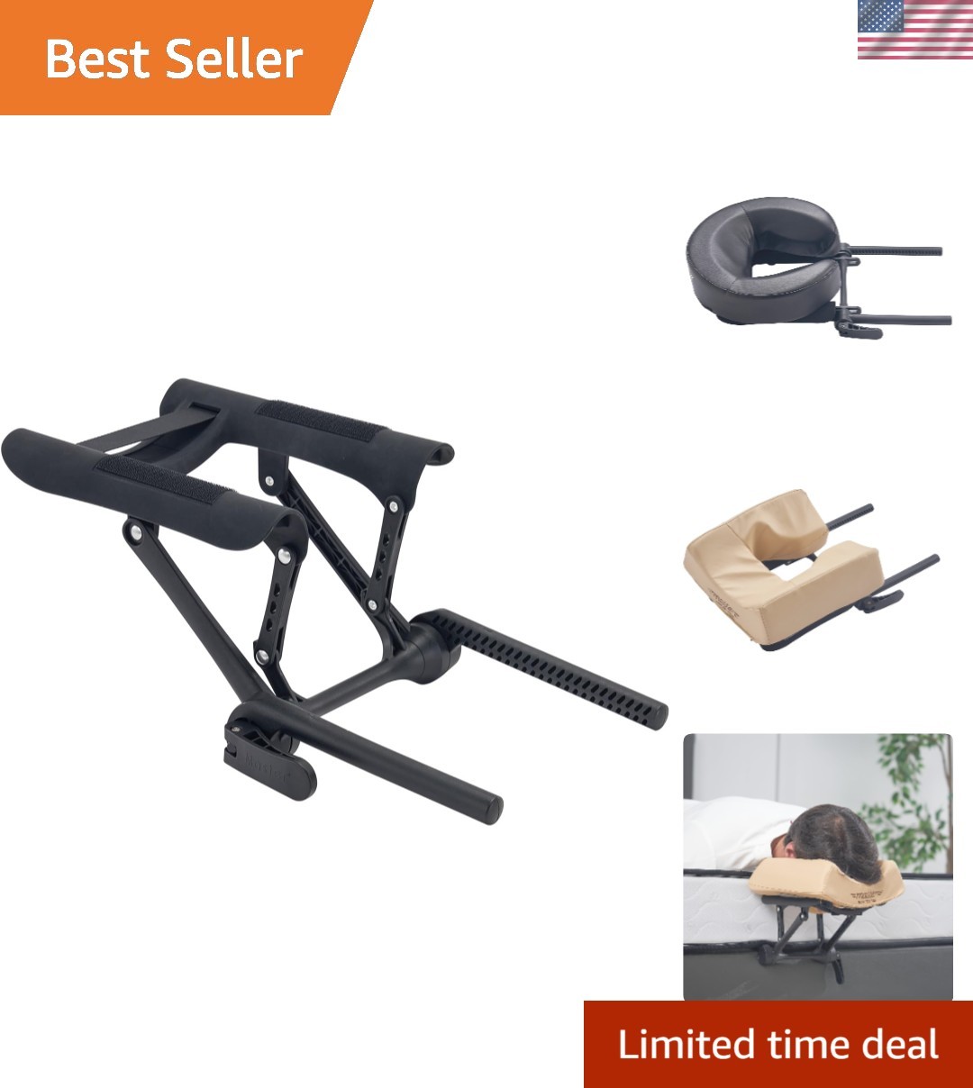 Portable 6-Way Adjustable Face Support Cradle – Ideal for Therapists and Travel