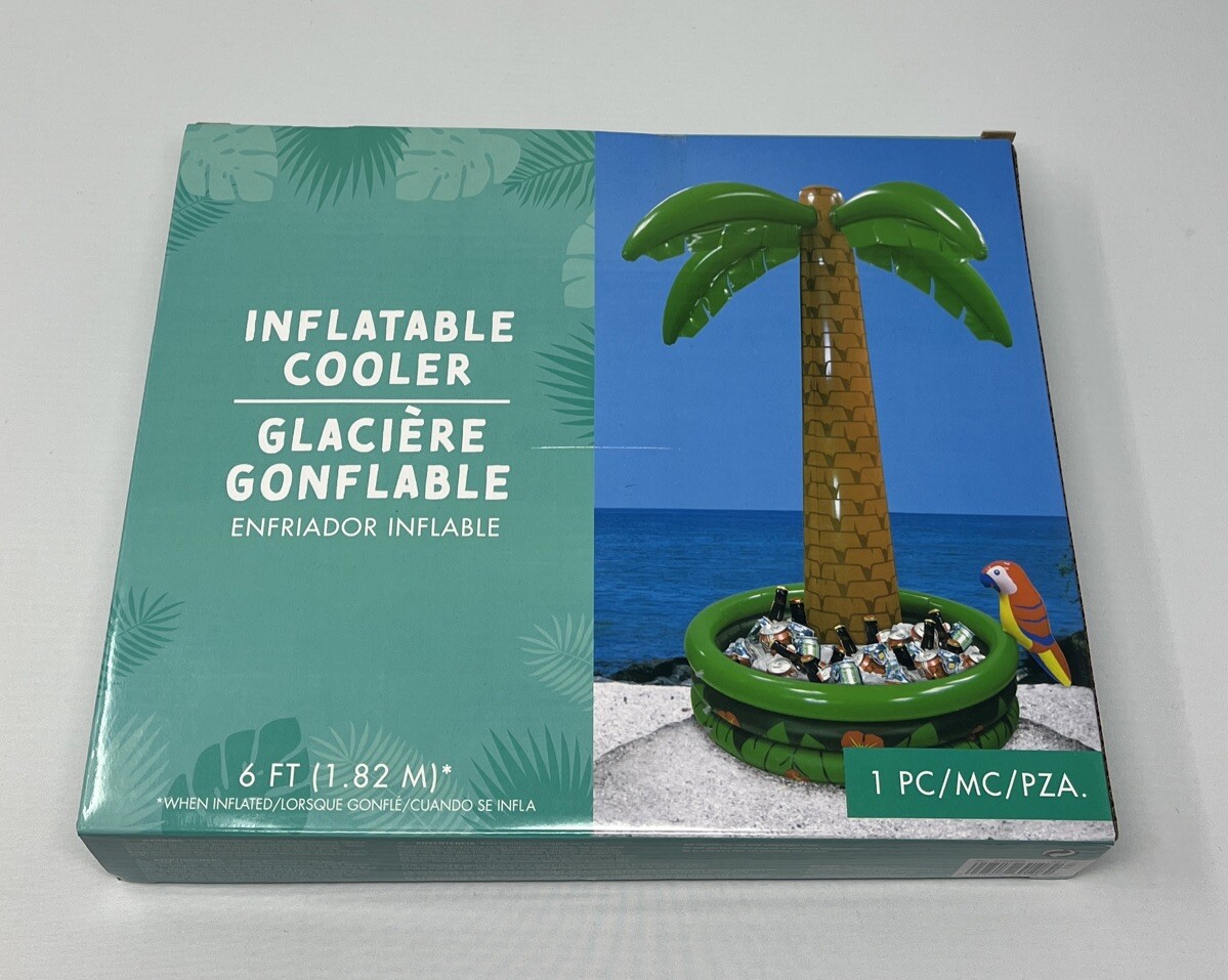 Inflatable Palm Tree Cooler Hawaii Tiki Luau Party Summer 6 Feet Tall
