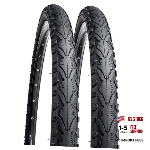YUNSCM 2 neumáticos de bicicleta de 26 pulgadas de 26 x 1.75/47-559 Negro02