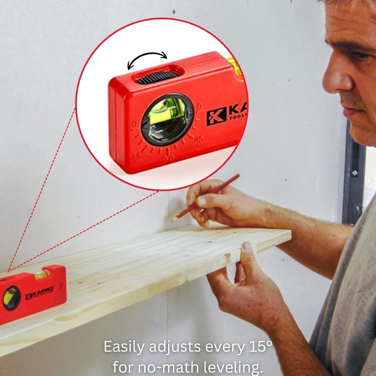 - 245 Mini Level - with Angle Finder - Features Horizontal Vial and Top-Scroll A