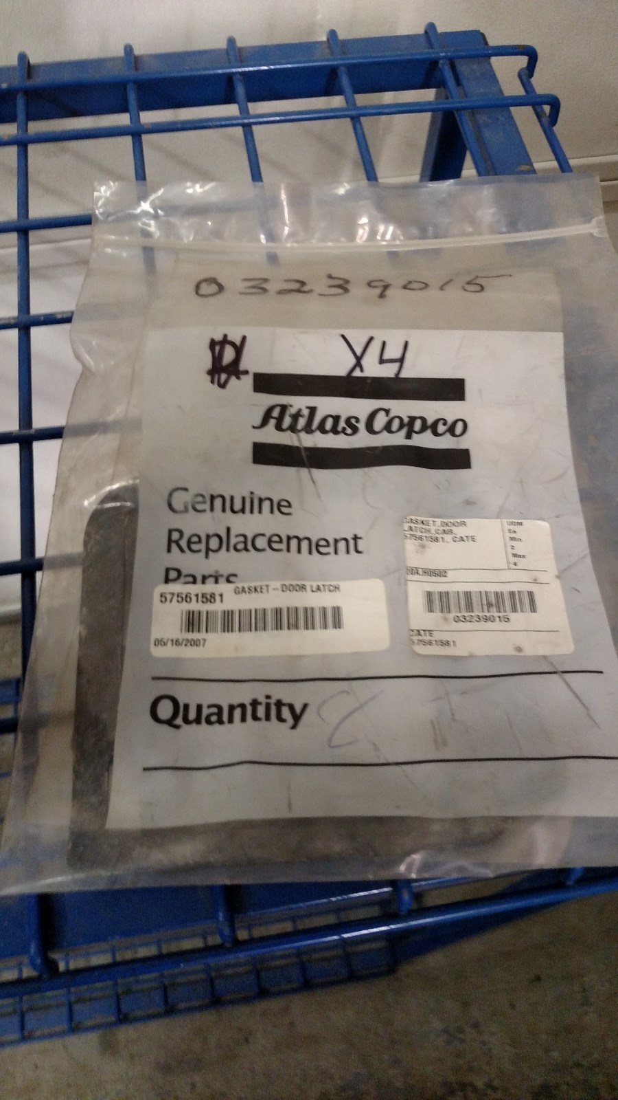 Atlas Copco Gasket Door latch 57561581
