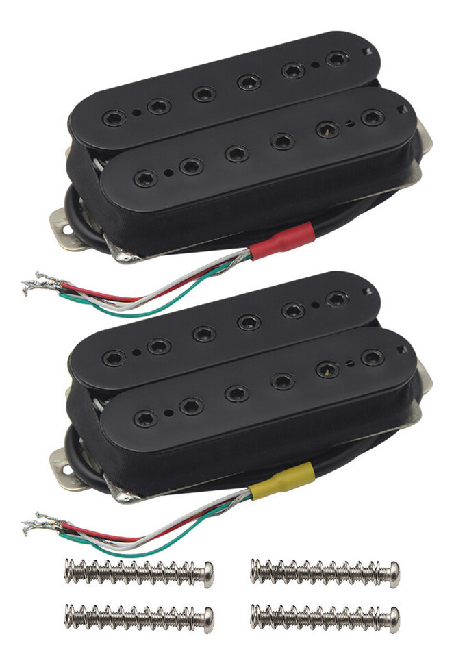 2pcs Alnico 5 Humbucker Electric Guitar Pickup Black Neck+Bridge Pickup