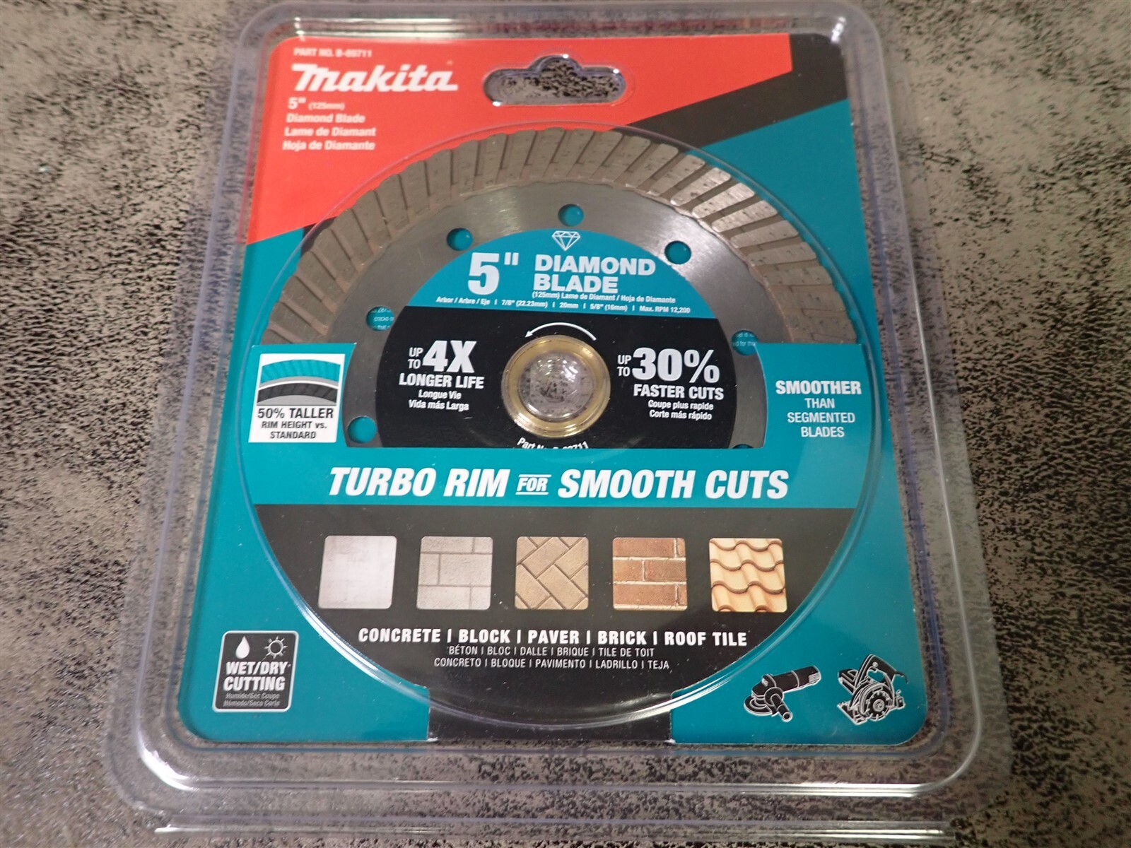 NEW Makita B-69711 5" X 5/8" Arbor Diamond Blade (BN292)