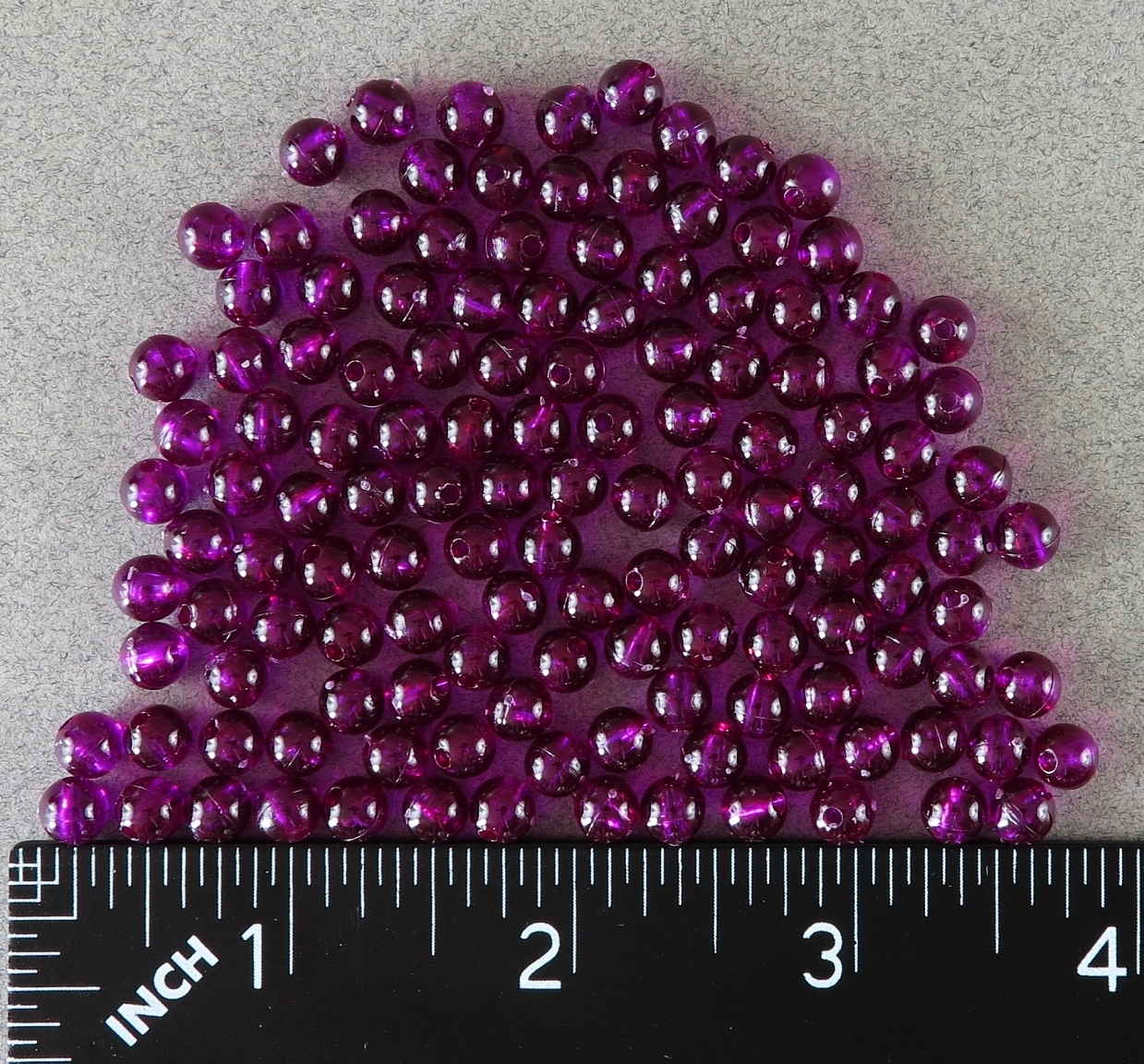 6mm 200 Count Round TRANSLUCENT PURPLE Beads Fishing Tackle Free Shipping