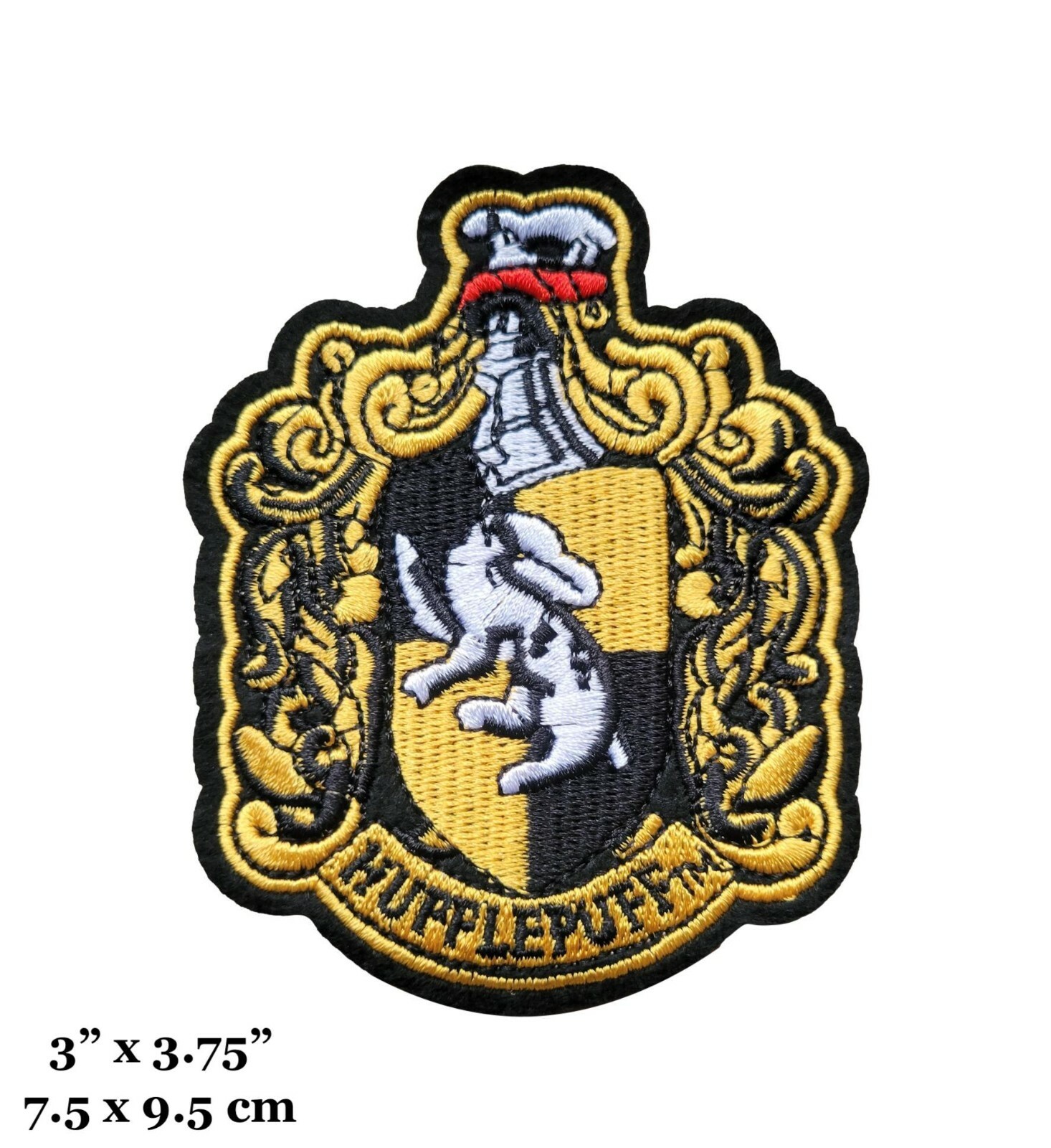 Hufflepuff House Crest Logo Harry Potter Hogwarts Embroidered Iron On Patch