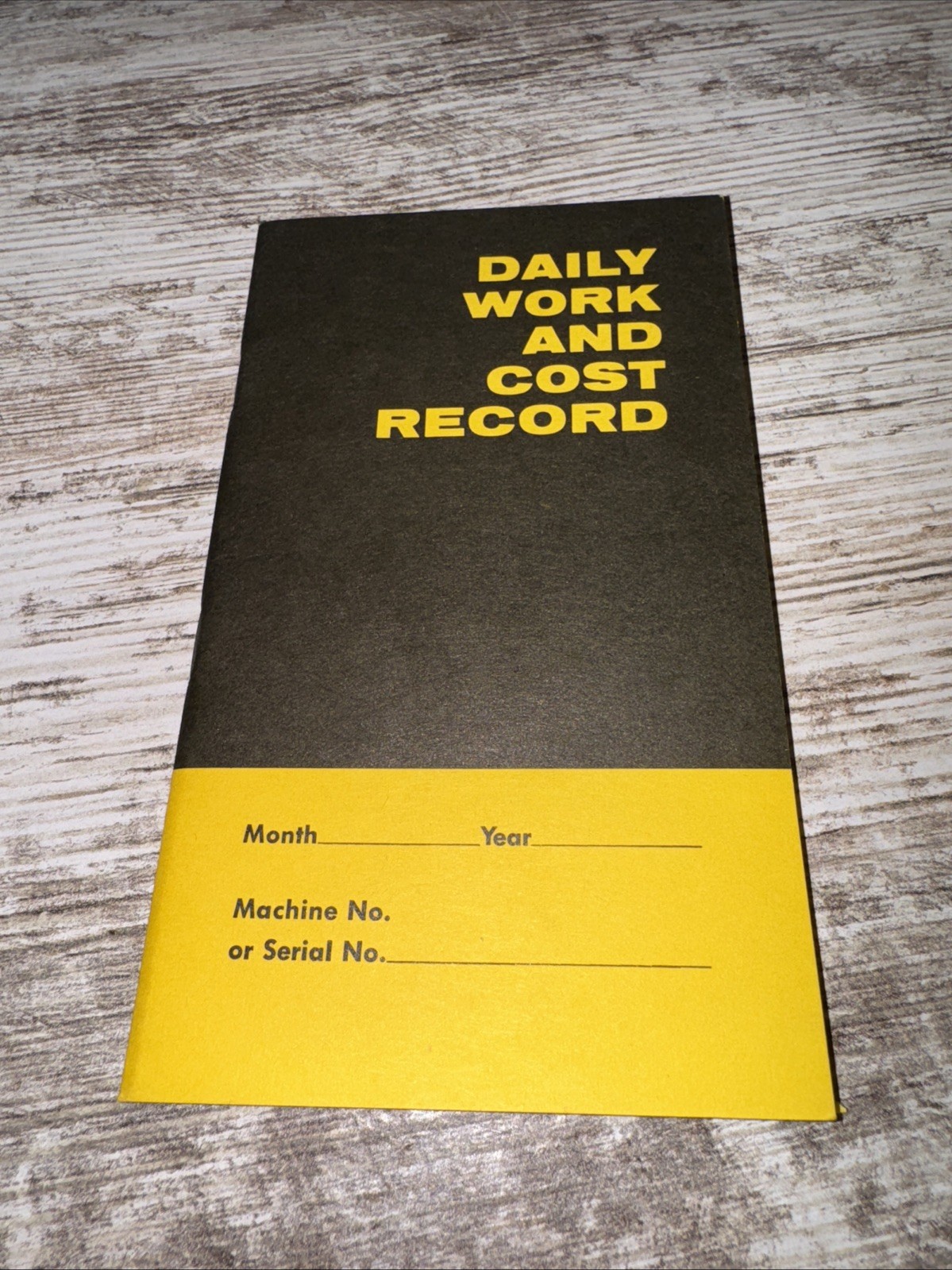 Vintage Caterpillar Daily Work And Cost Record Pocket Book.