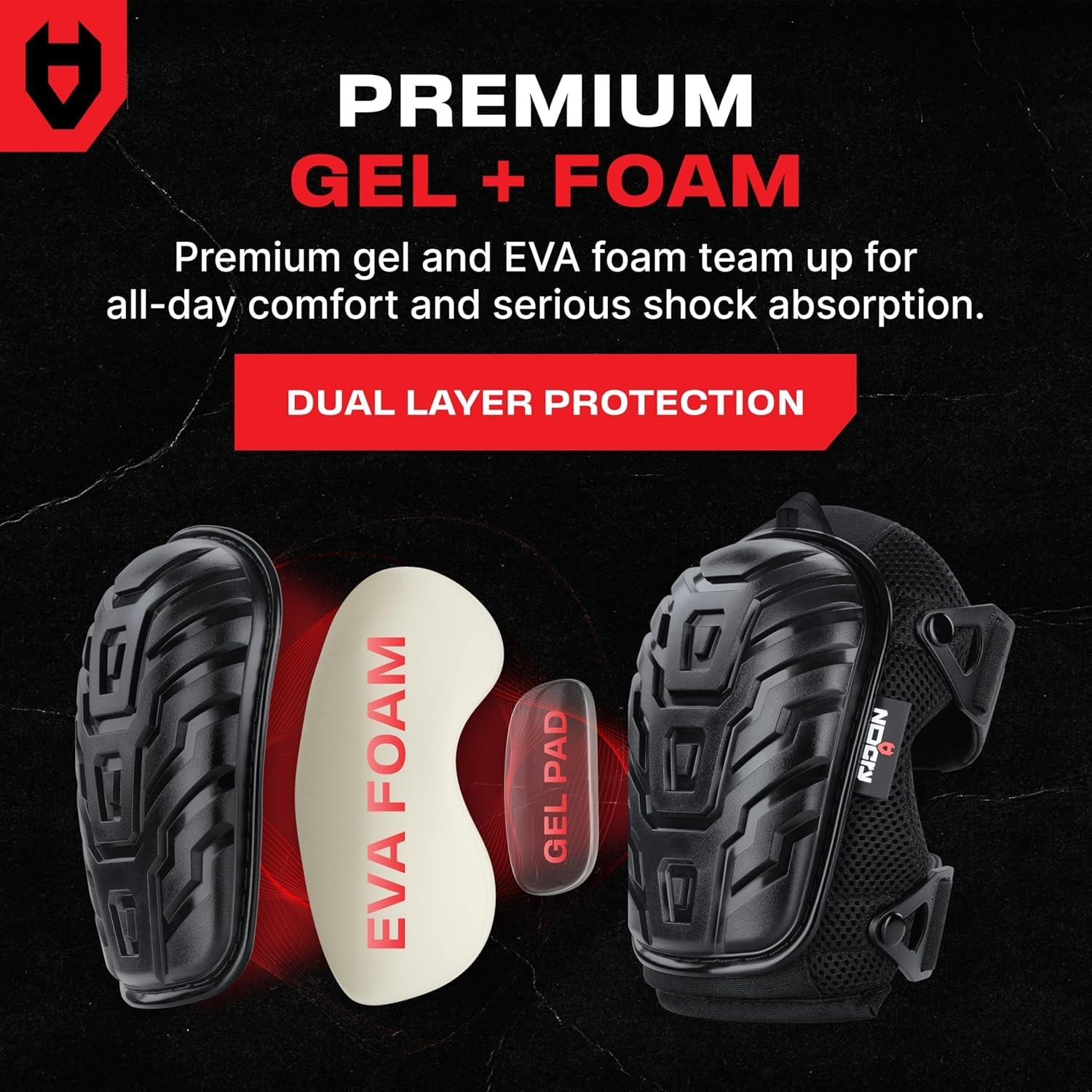 Military Grade Rivets Construction Knee Pads