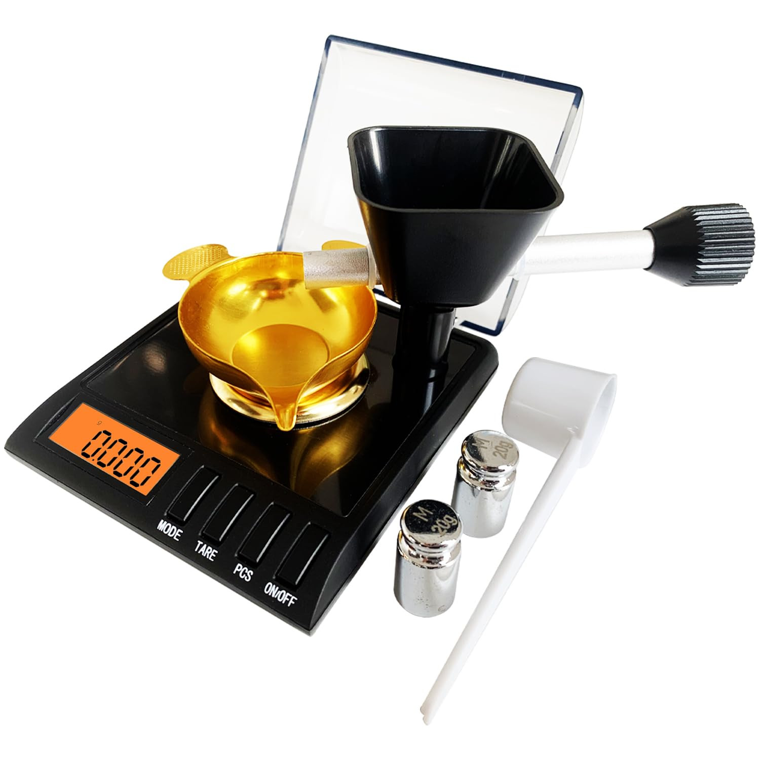 Reloading Scale with Powder Trickler, 750 Grains X 0.02 Gn, Metal Powder Pan and