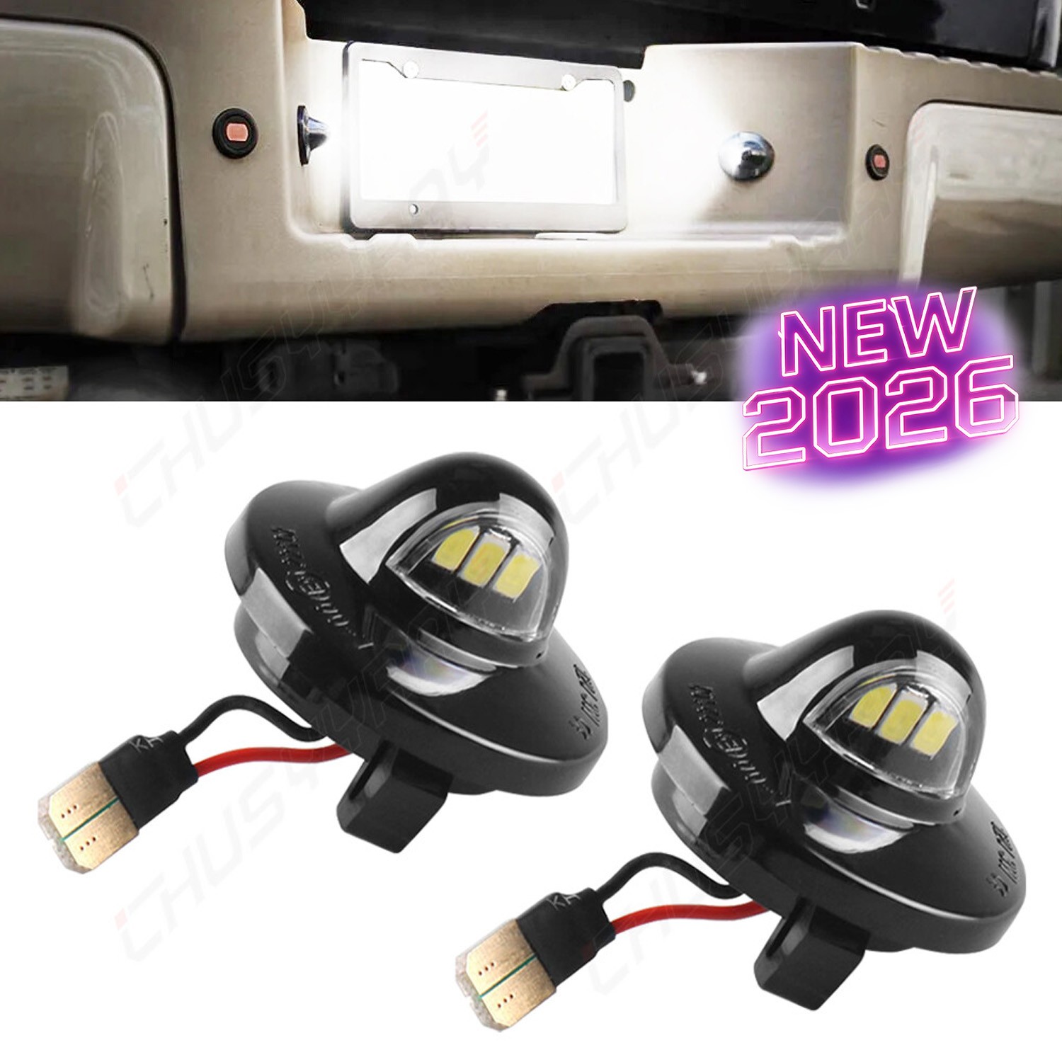 Pair LED License Plate Light Tag Lights for 1999-2014 Ford F150 F150 Pickup