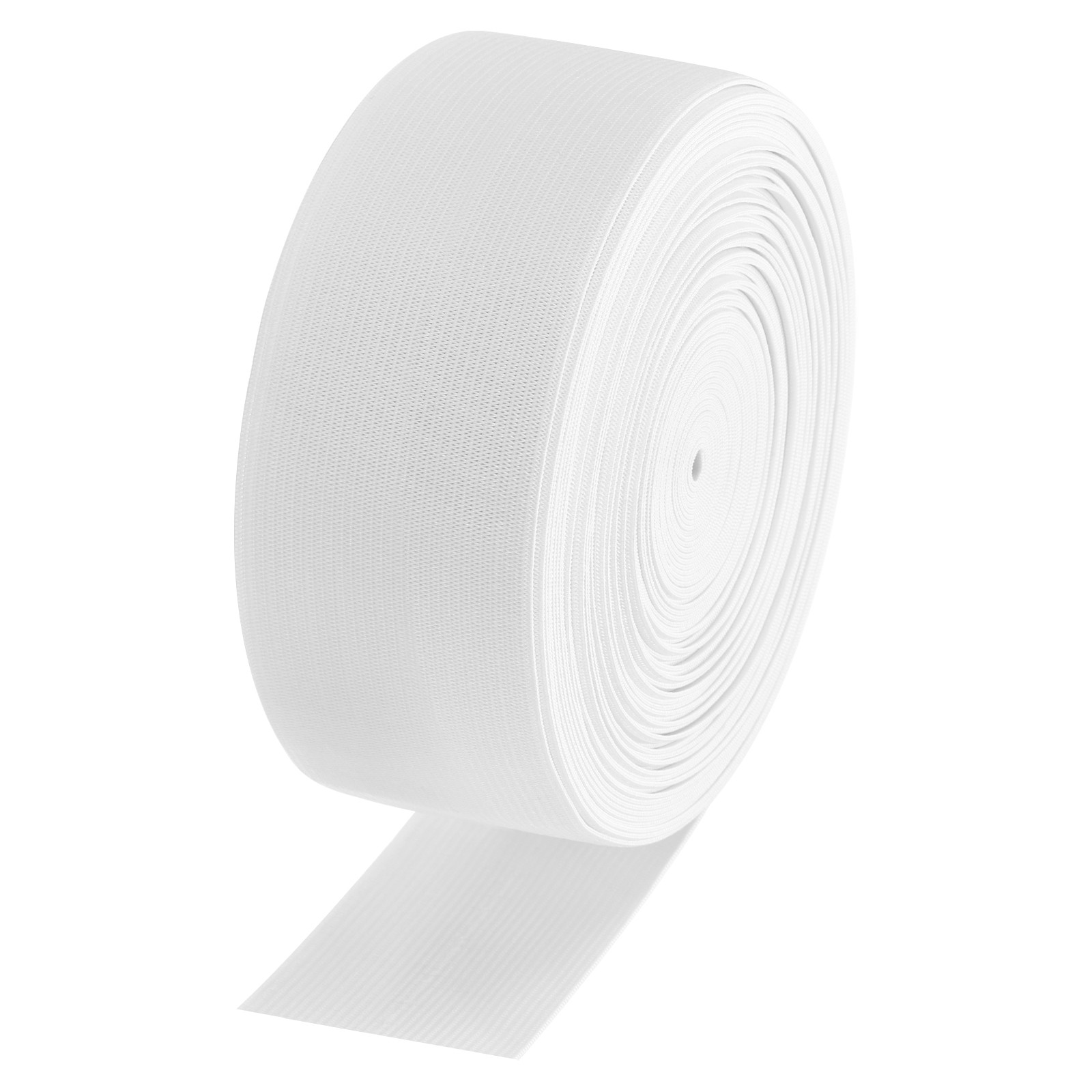 2 Inch x 14 Yard Knit Elastic Spool Flat Elastic Band for Sewing, White