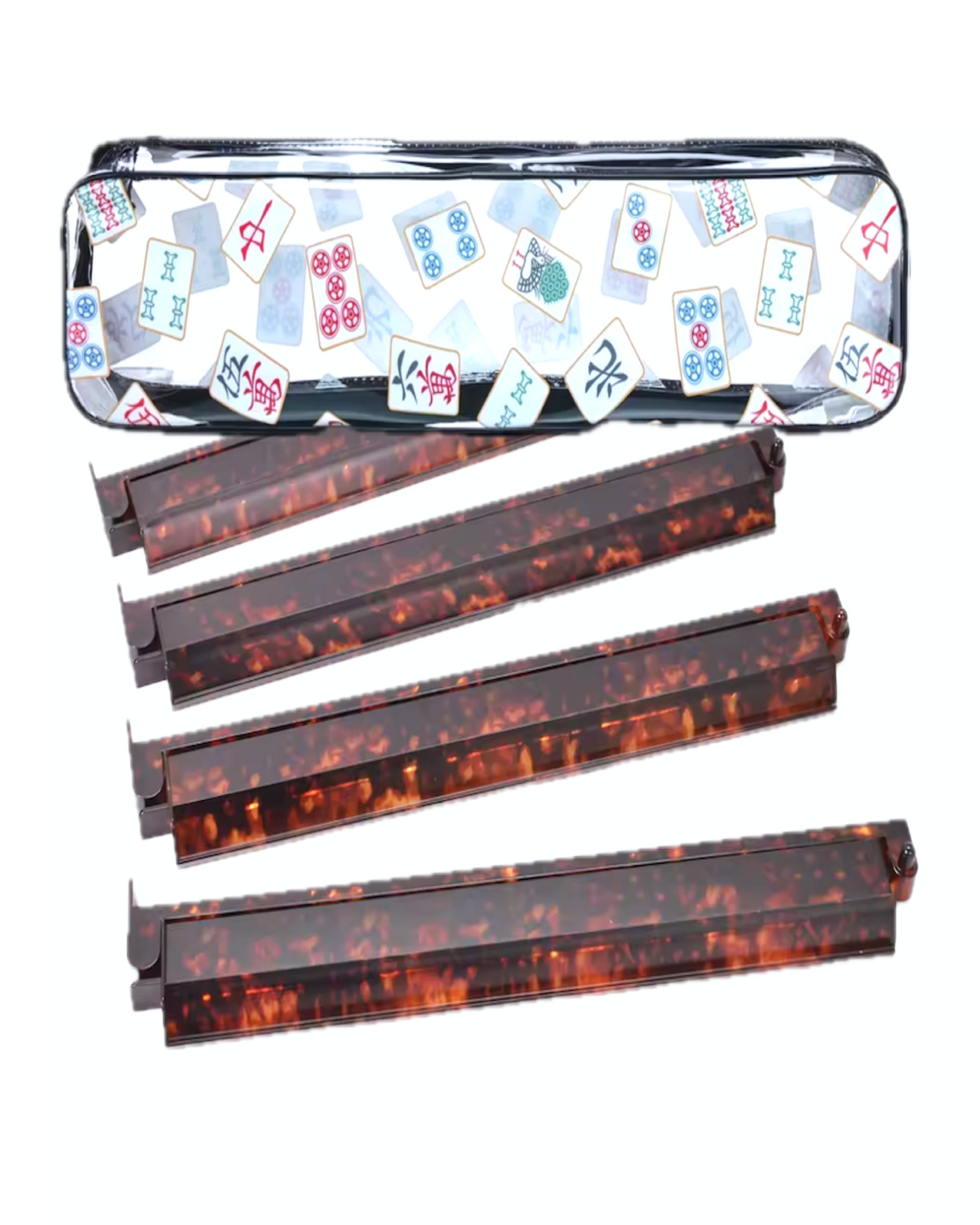 Mahjong Rack Bag for 4 Racks, Protective Cute thick bag with zipper