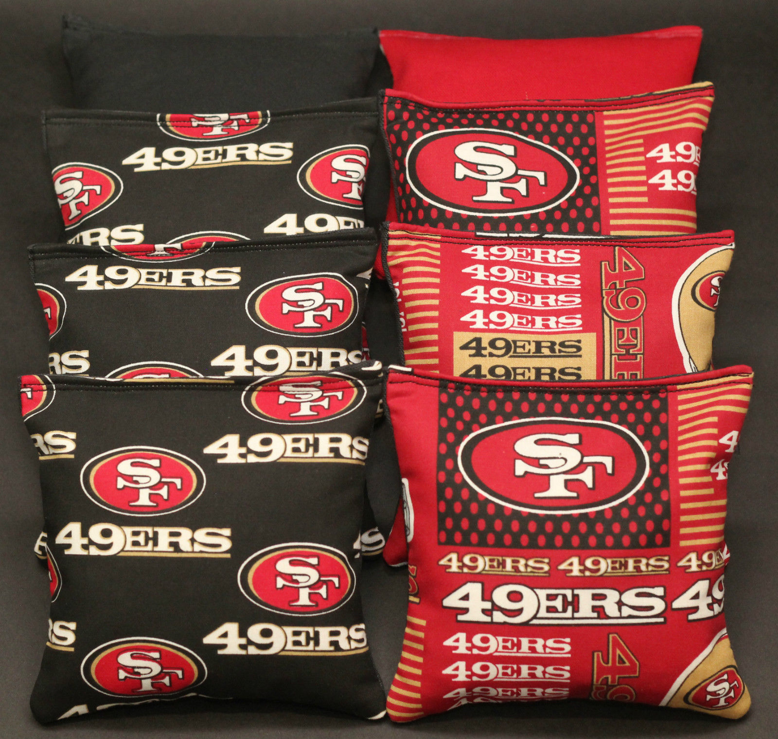 All Weather SAN FRANCISCO 49ERS Cornhole Bean Bags 8 ACA Regulation Size Bags