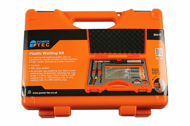 Power-Tec Plastic Welding Tool Kit Weld Repair Broken Plastic Parts With Case