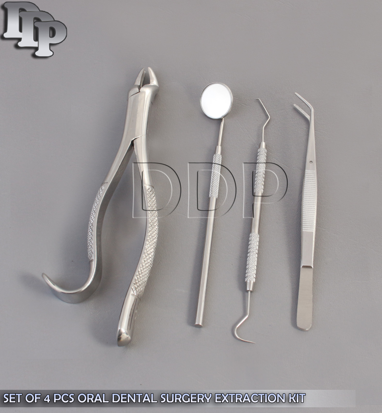 SET OF 4 PCS ORAL DENTAL SURGERY EXTRACTION KIT WITH EXTRACTING FORCEPS #10H