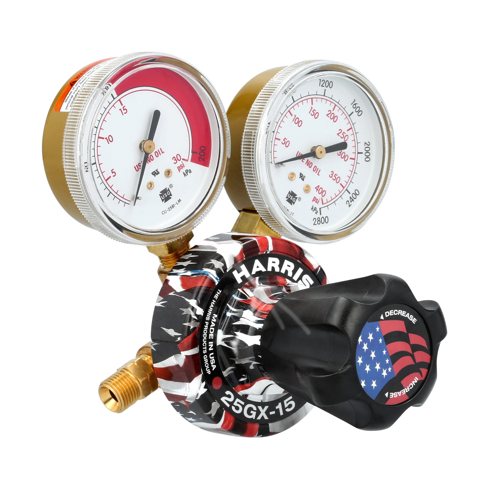 Harris 25GX Acetylene Gas Regulator America 25GX-15-300 Female - 3003880