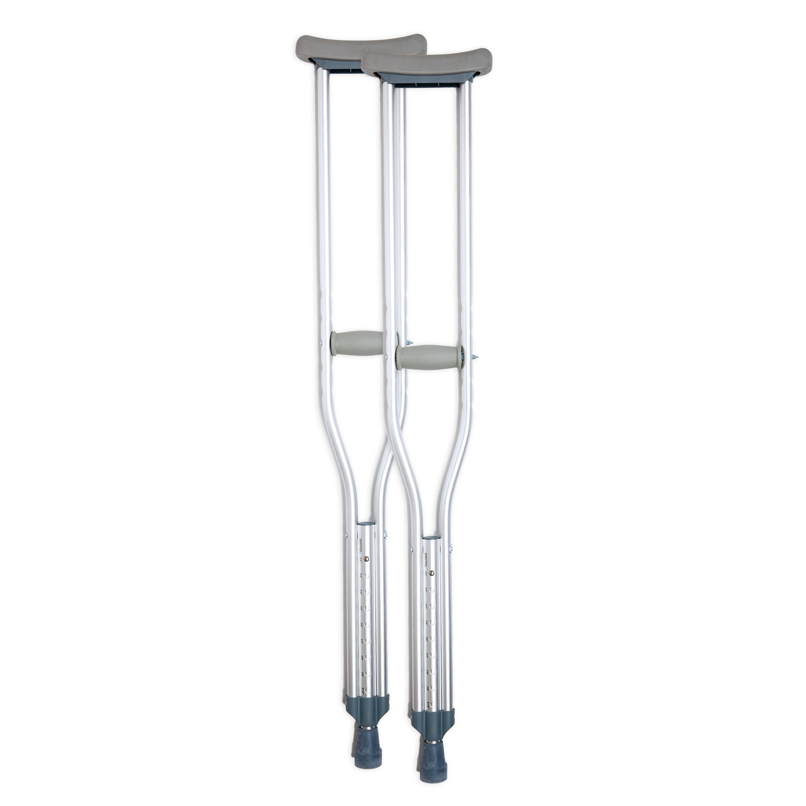 BodyMed Aluminum Crutches, Adult – Pair of Lightweight, Height Adjustable