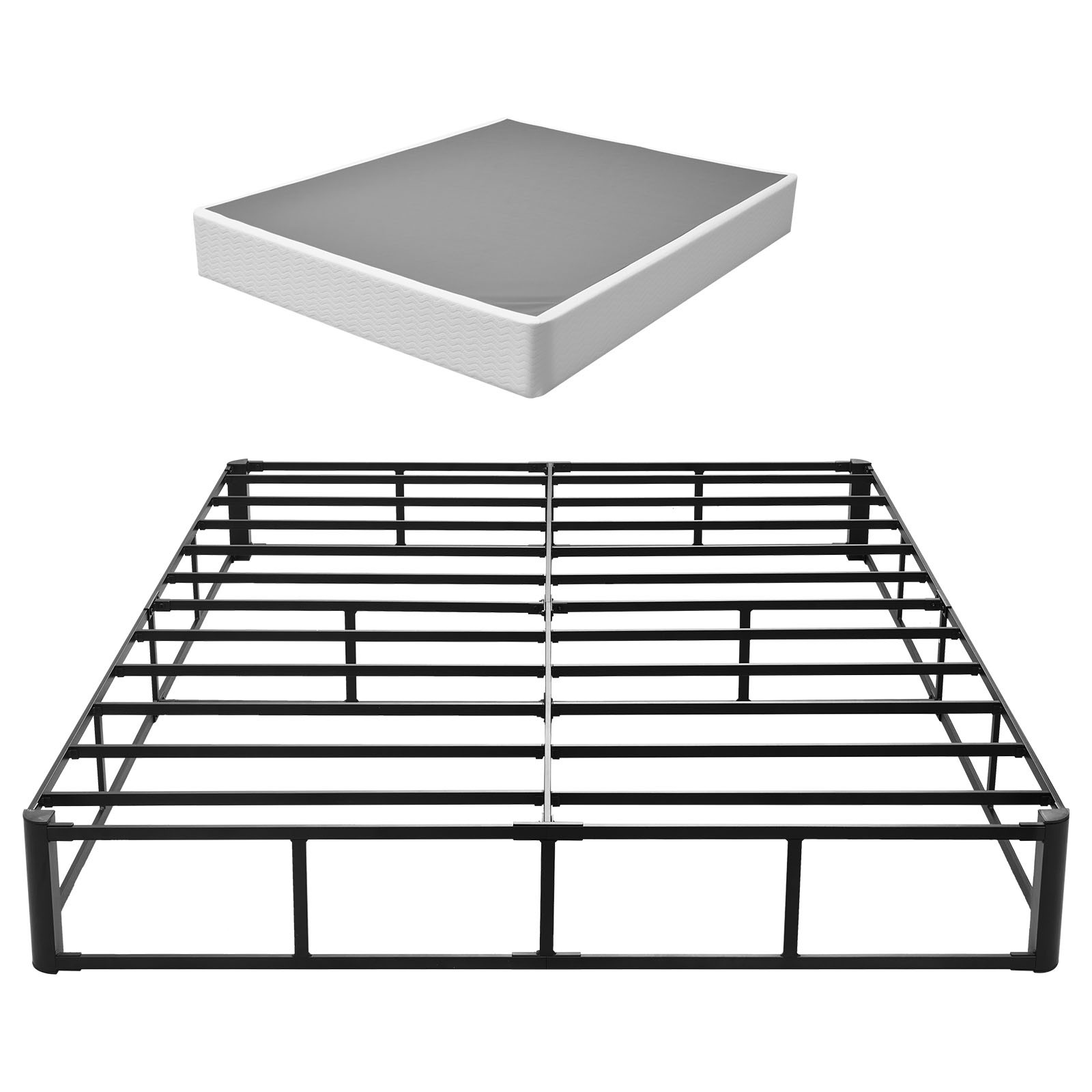 Uimoso Queen Size Bed Frame with Fabric Cover  Box Spring 79.1Lx 59.6W x 9.1H in