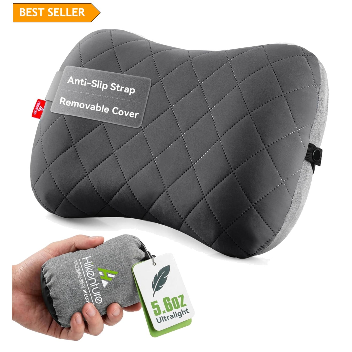 Lightweight Inflatable Neck and Lumbar Support Pillow for Outdoor Adventures