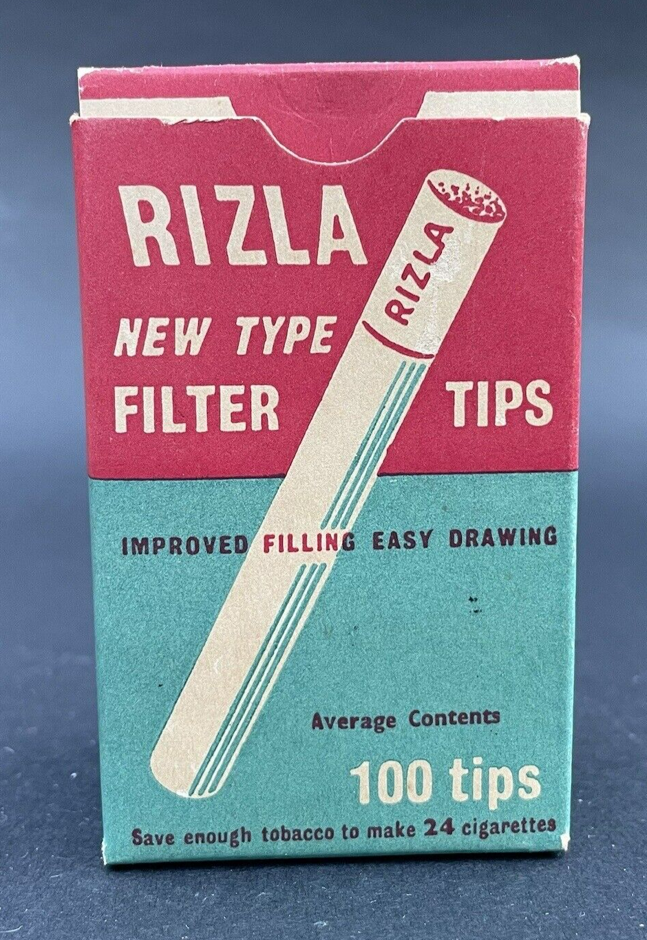 Vtg RIZLA Filter Tips Cigarette Rolling Machine ZIG ZAG Papers WALLY FRANK Box