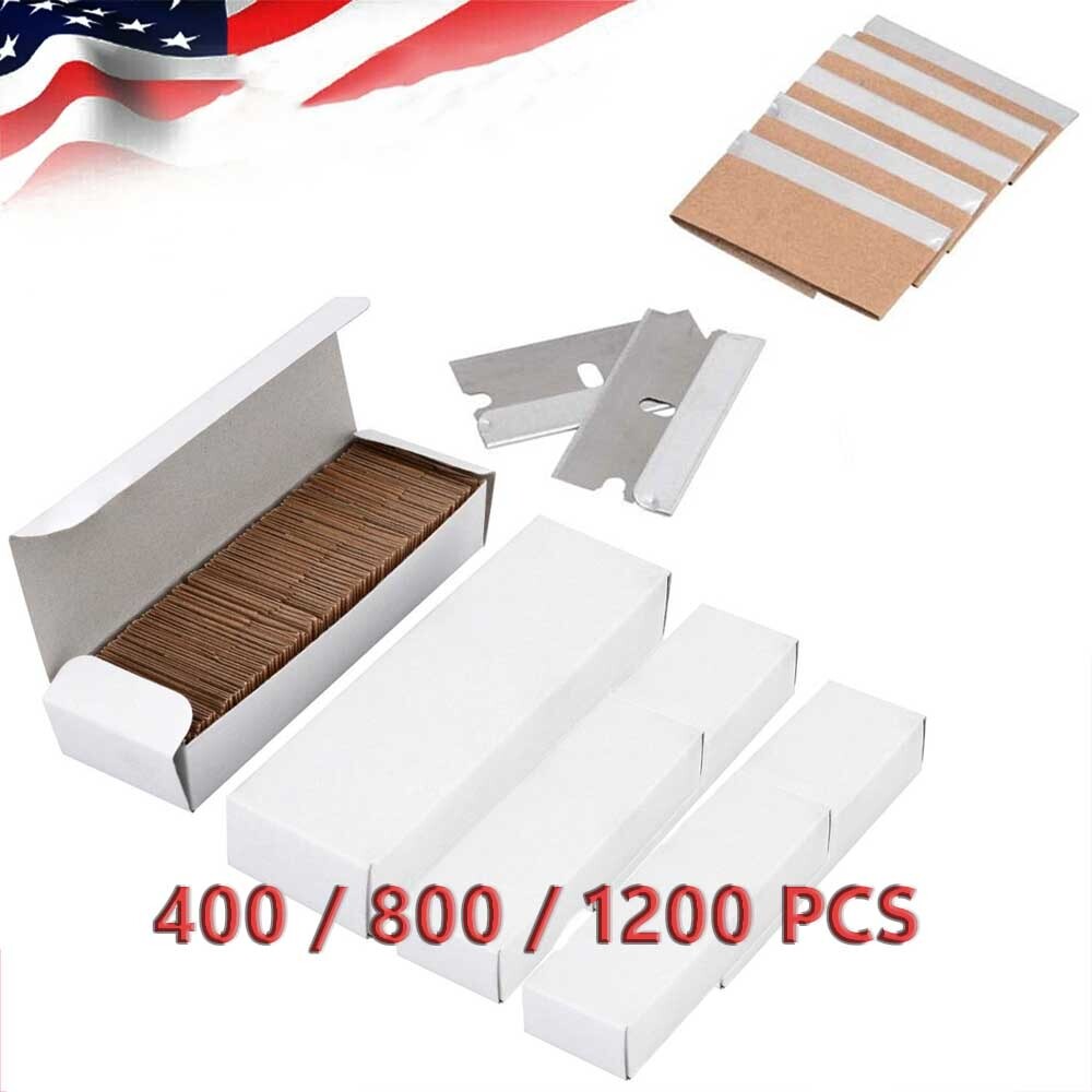 400/800/1200pcs Single Edge Razor Blades,Replacement Box Cutter Blades Removing