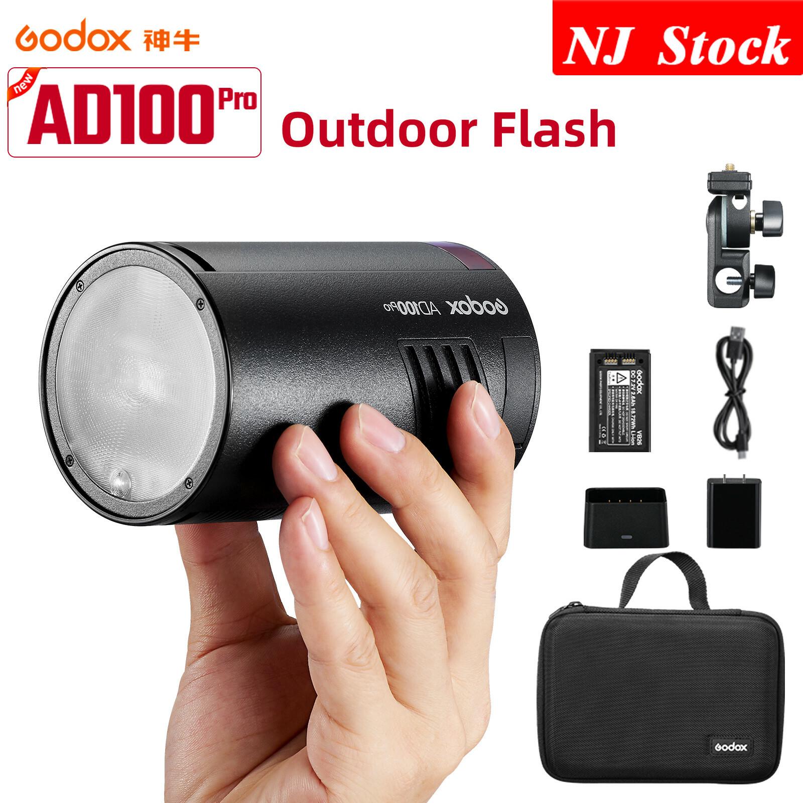US Godox AD100Pro TTL Pocket Flash For Sony Nikon Canon Fuji Olympus DSLR Camera
