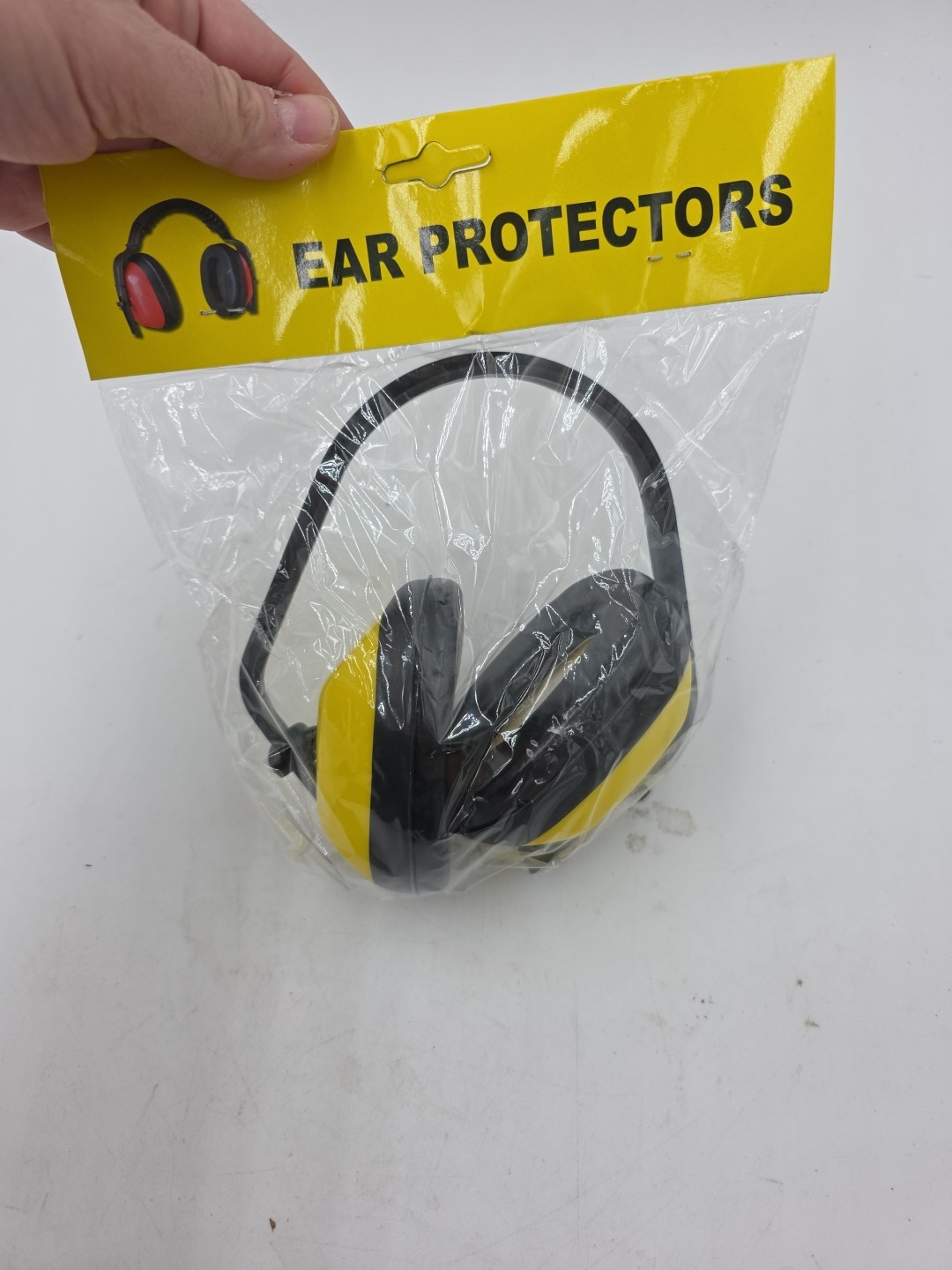 Noise Reduction Yellow  Safety Adjustable Headband Hearing Protection Earmuffs