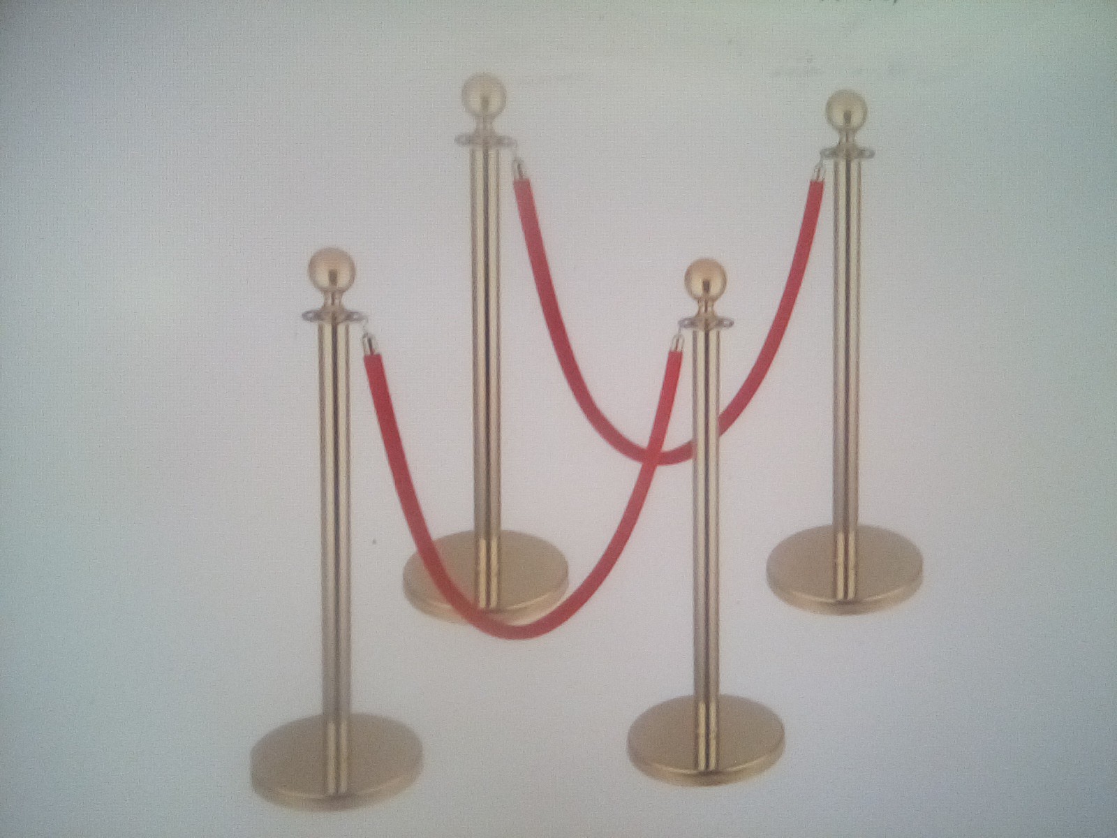 Berverra 4Pcs Stanchions With 2Pcs 5Ft Velvet Ropes, Crowd Control