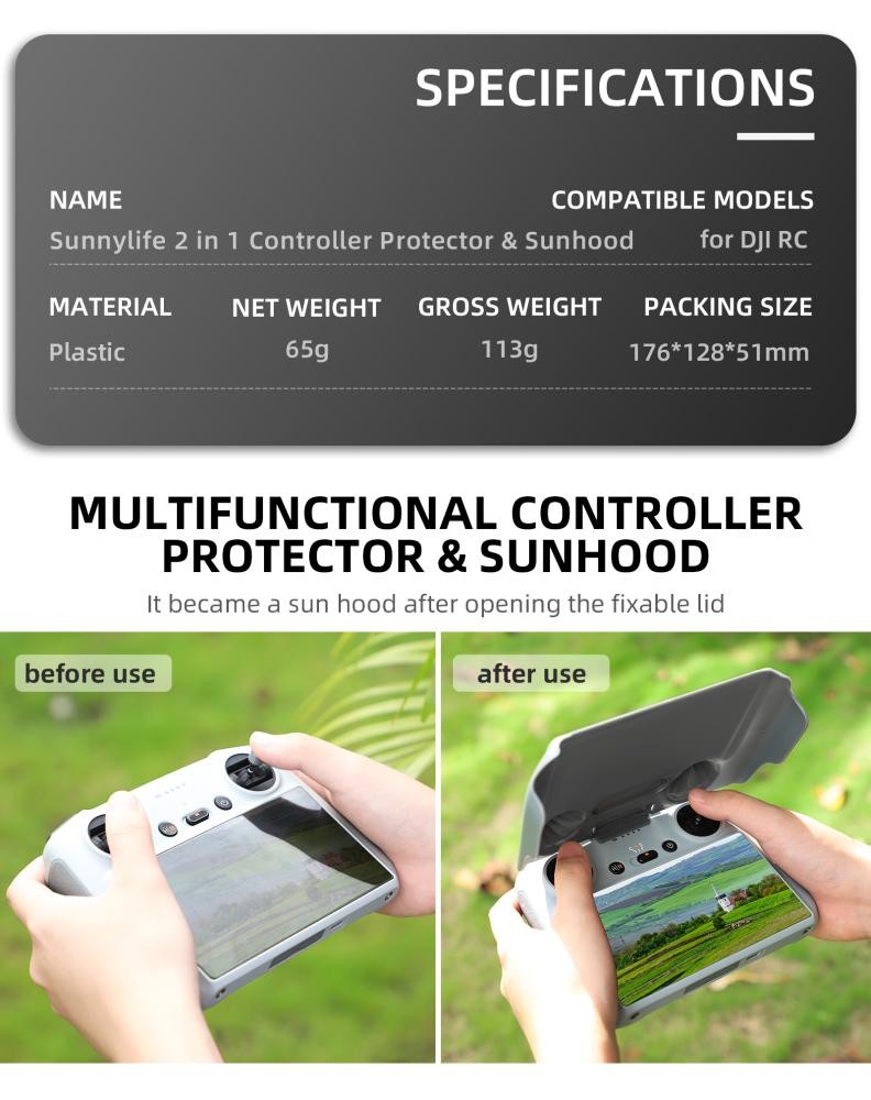 Controller Screen Protective Cover Sun Shade Hood Sunsheld For DJI Mini 3 Pro RC