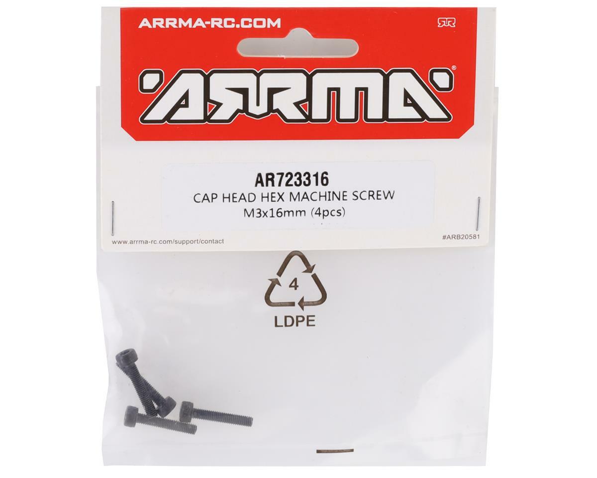 Arrma Cap Head Hex Machine Screw 3x16mm (4) [ARA723316]