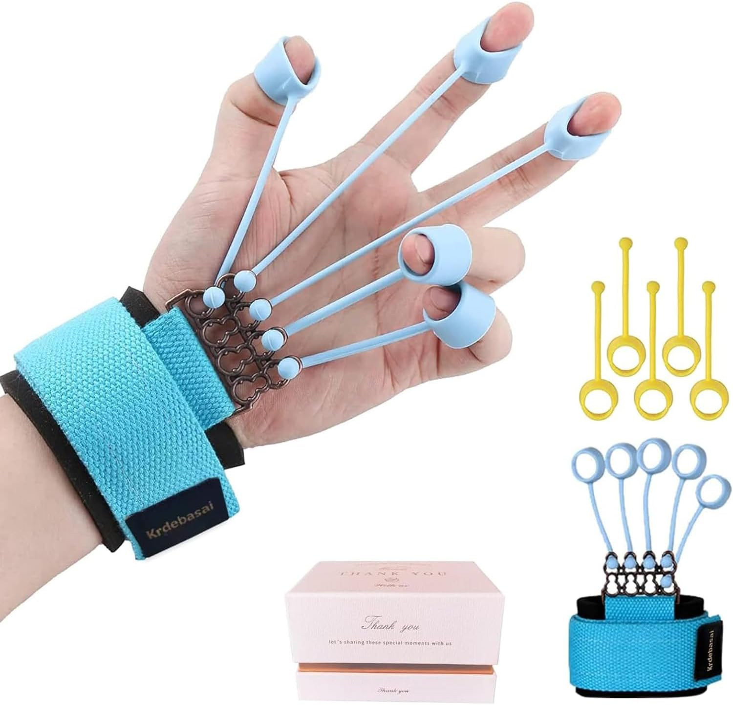 Finger Strengthener Hand Grip Strength Trainer Finger Extension Stretcher Exerci