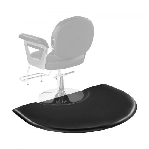 Salon Mat for Hair Stylist, 3 x 4 FT Semi-circle Salon Chair Mat, 1-inch Thi...
