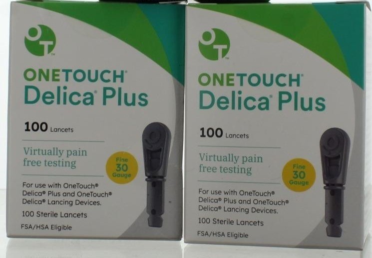 OneTouch Delica Plus 200 Lancets 30G  EXP.2029+   FREE SHIPPING