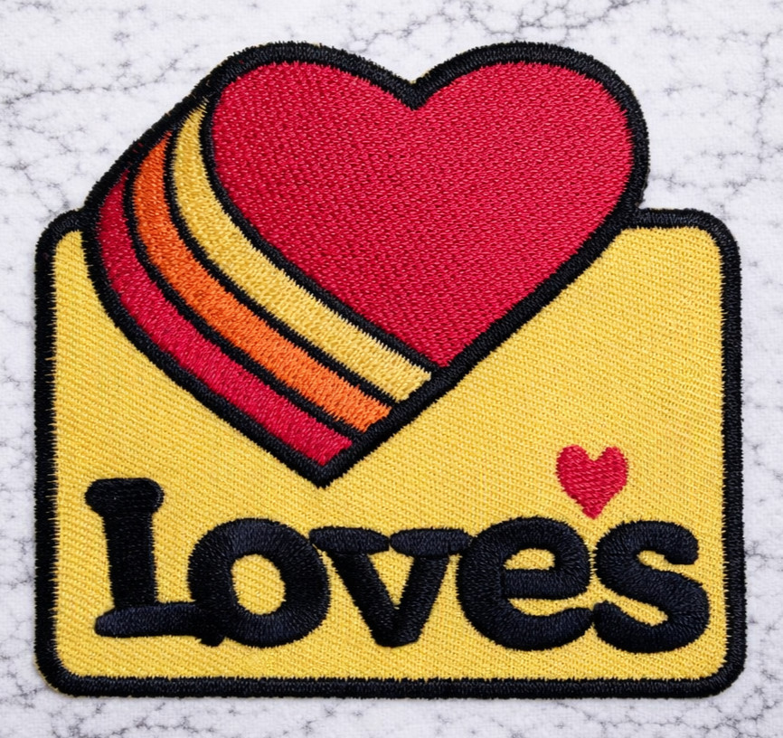 LOVES IRON ON PATCH OKC JERSEY PATCH 3X3 FAST FREE SHIPPING W/ TRACKING